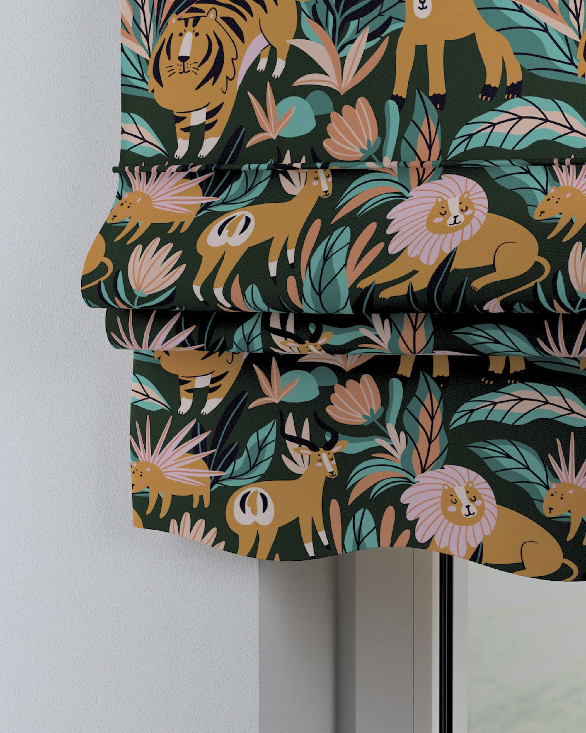 Florence Roman blind colour orange fabric patterned (hover)