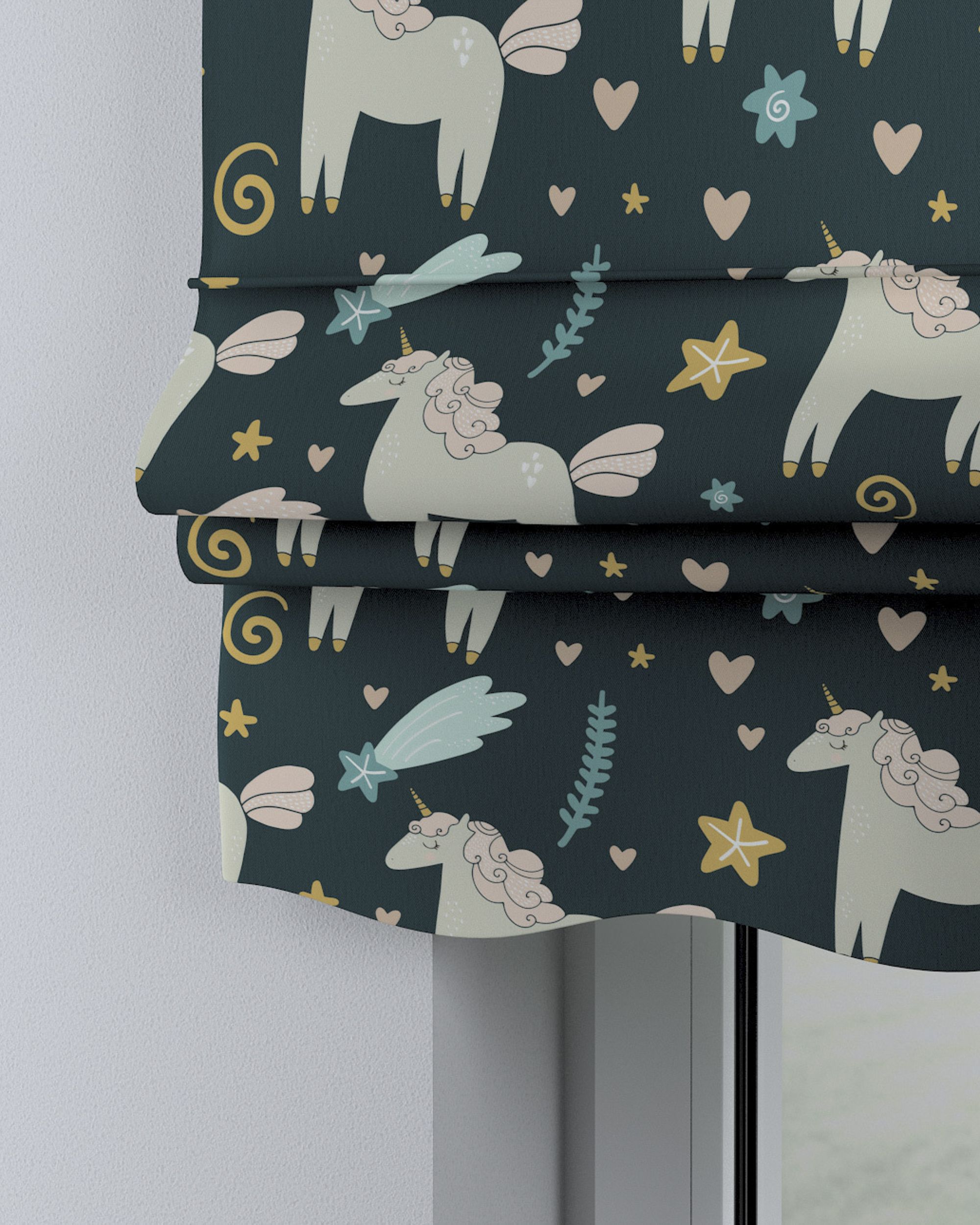 Florence Roman blind colour brown fabric patterned (hover)