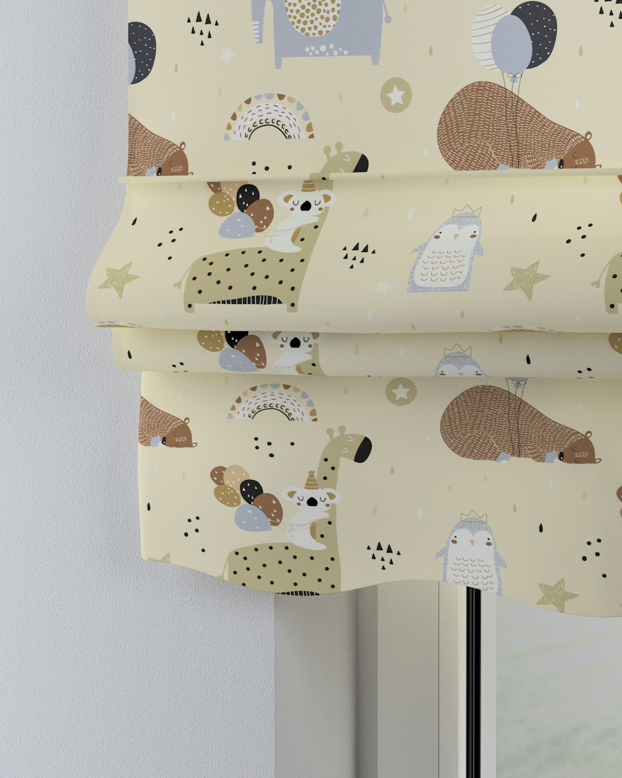 Florence Roman blind colour beige fabric patterned (hover)