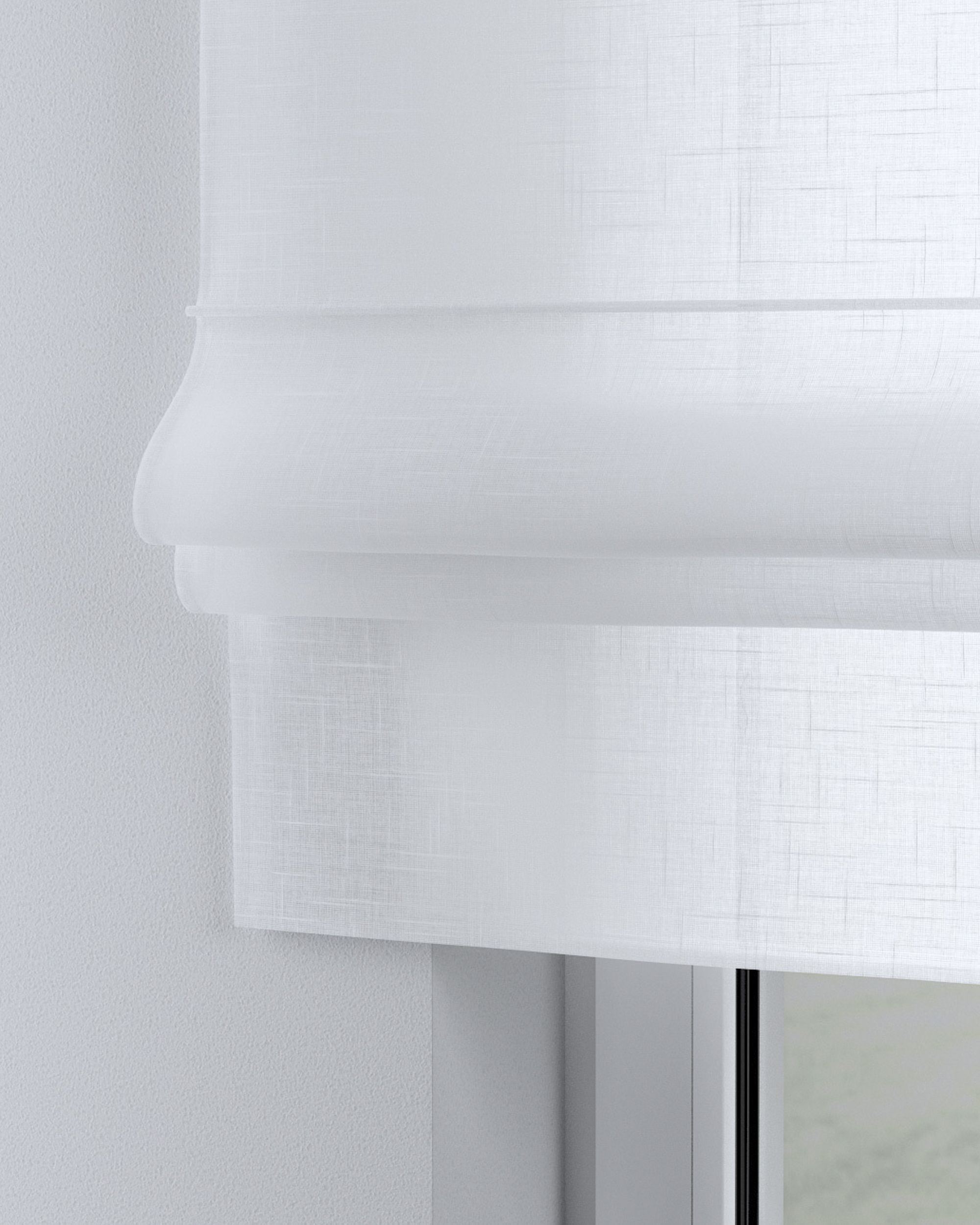 Padva Roman blind colour white fabric semi-sheer, structured (hover)