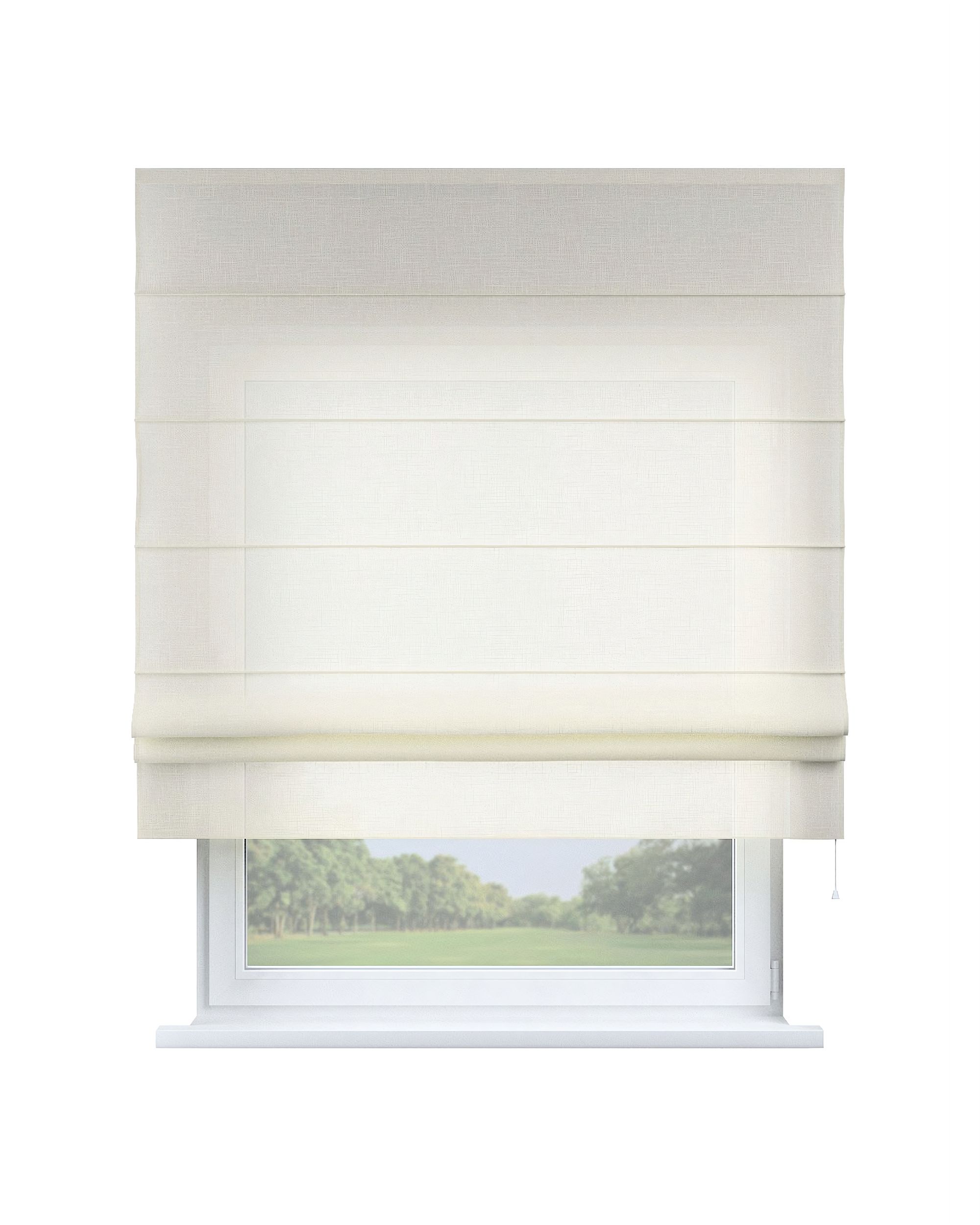 Padva Roman blind colour cream fabric semi-sheer, structured