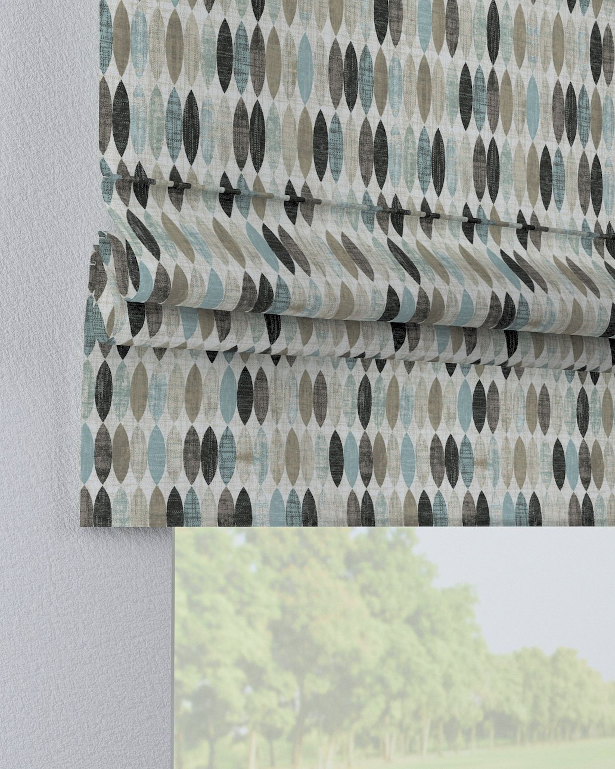 Padva Roman blind colour beige fabric patterned (hover)