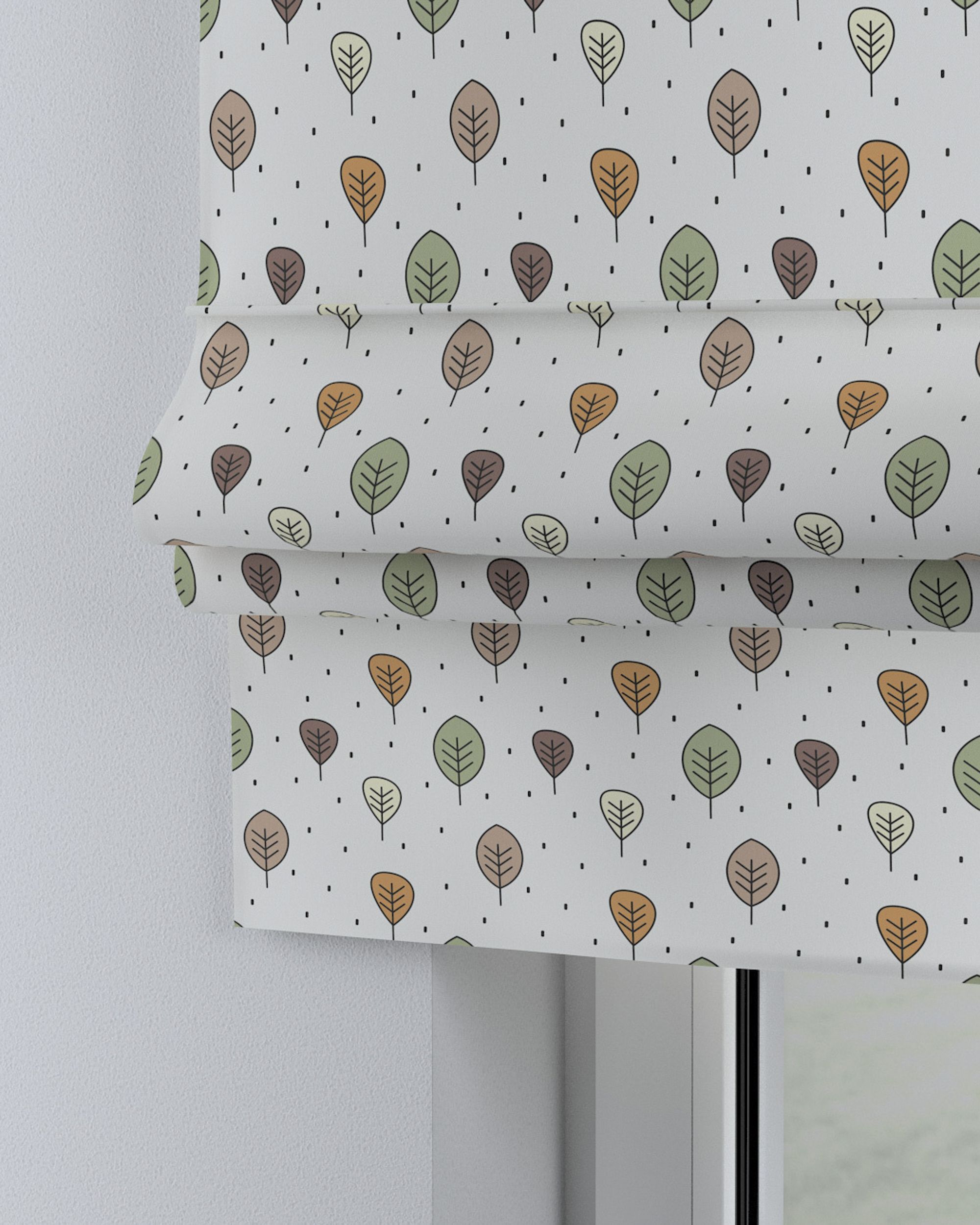 Padva Roman blind colour brown fabric patterned (hover)