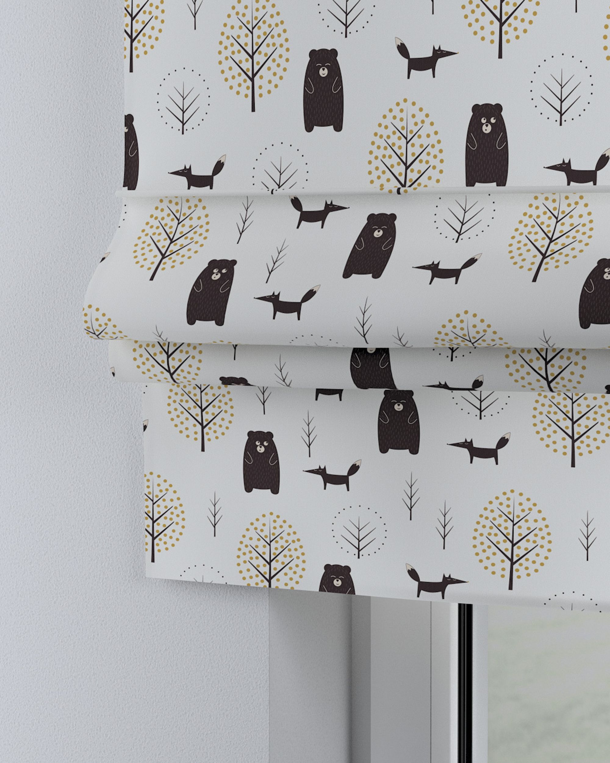 Padva Roman blind colour brown fabric patterned (hover)