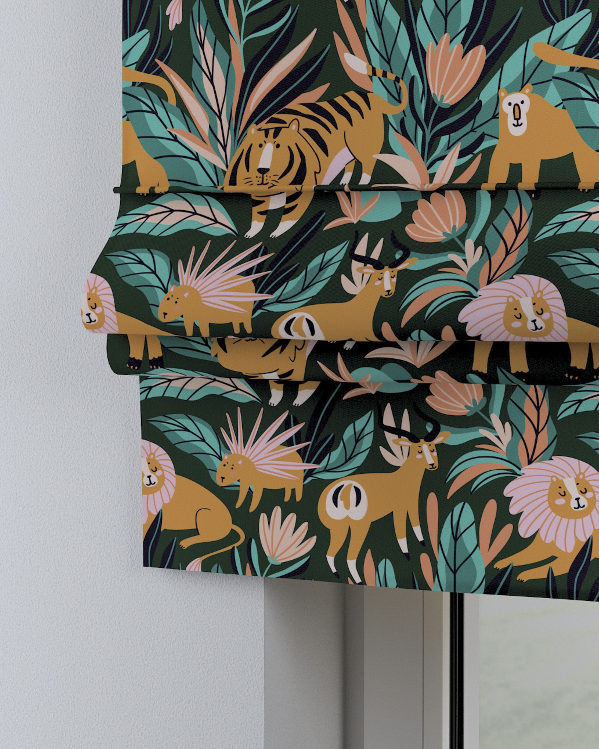 Padva Roman blind colour orange fabric patterned (hover)