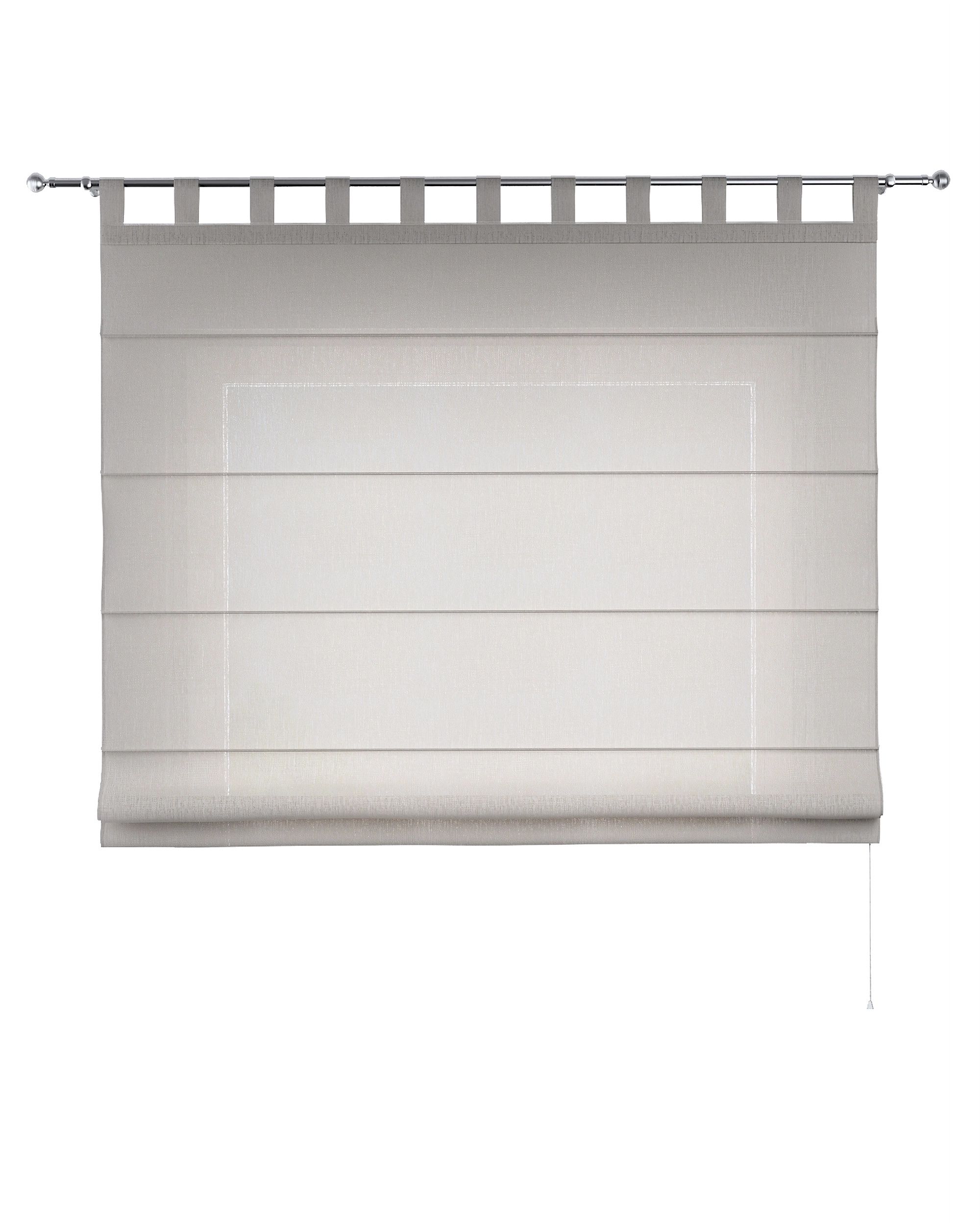 Verona tab top Roman blind colour beige fabric semi-sheer, structured (hover)