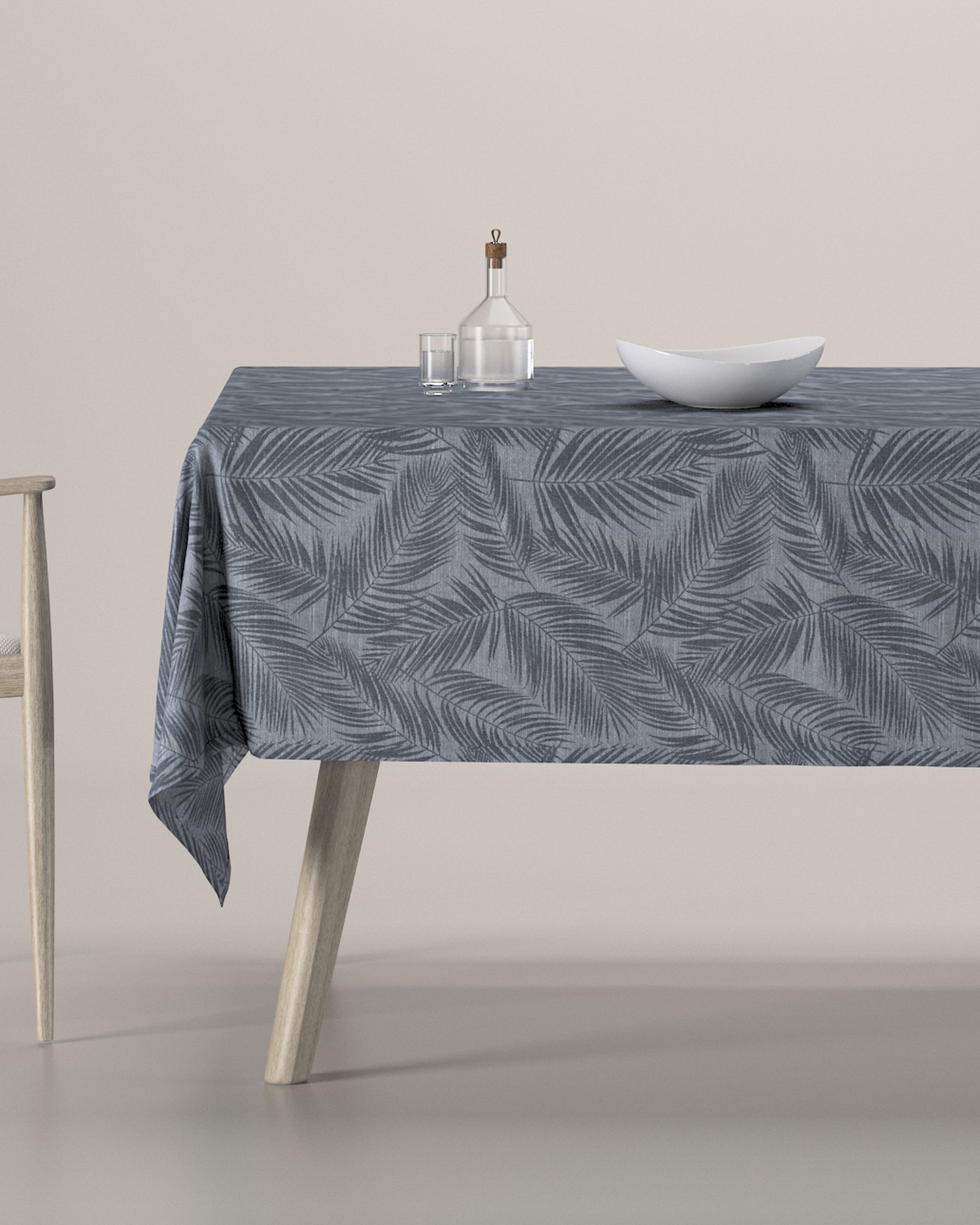 Rectangular tablecloth colour grey fabric gloss, patterned