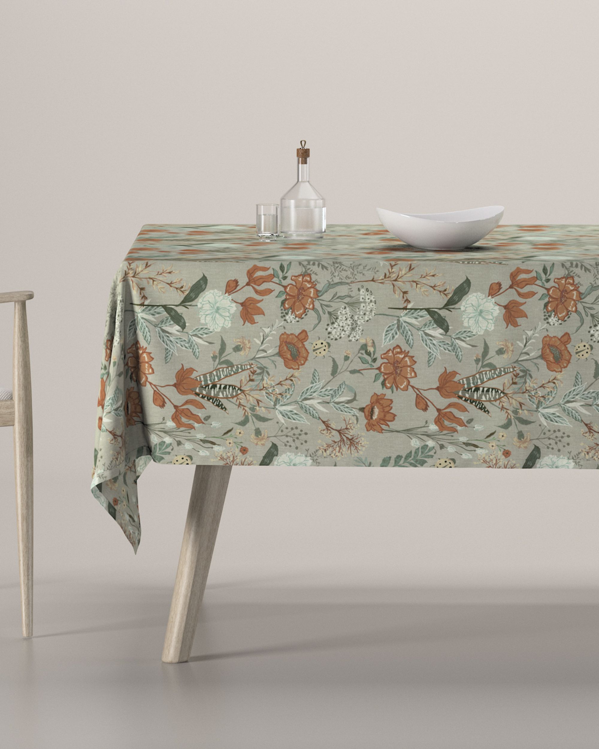 Rectangular tablecloth colour multicolour fabric patterned