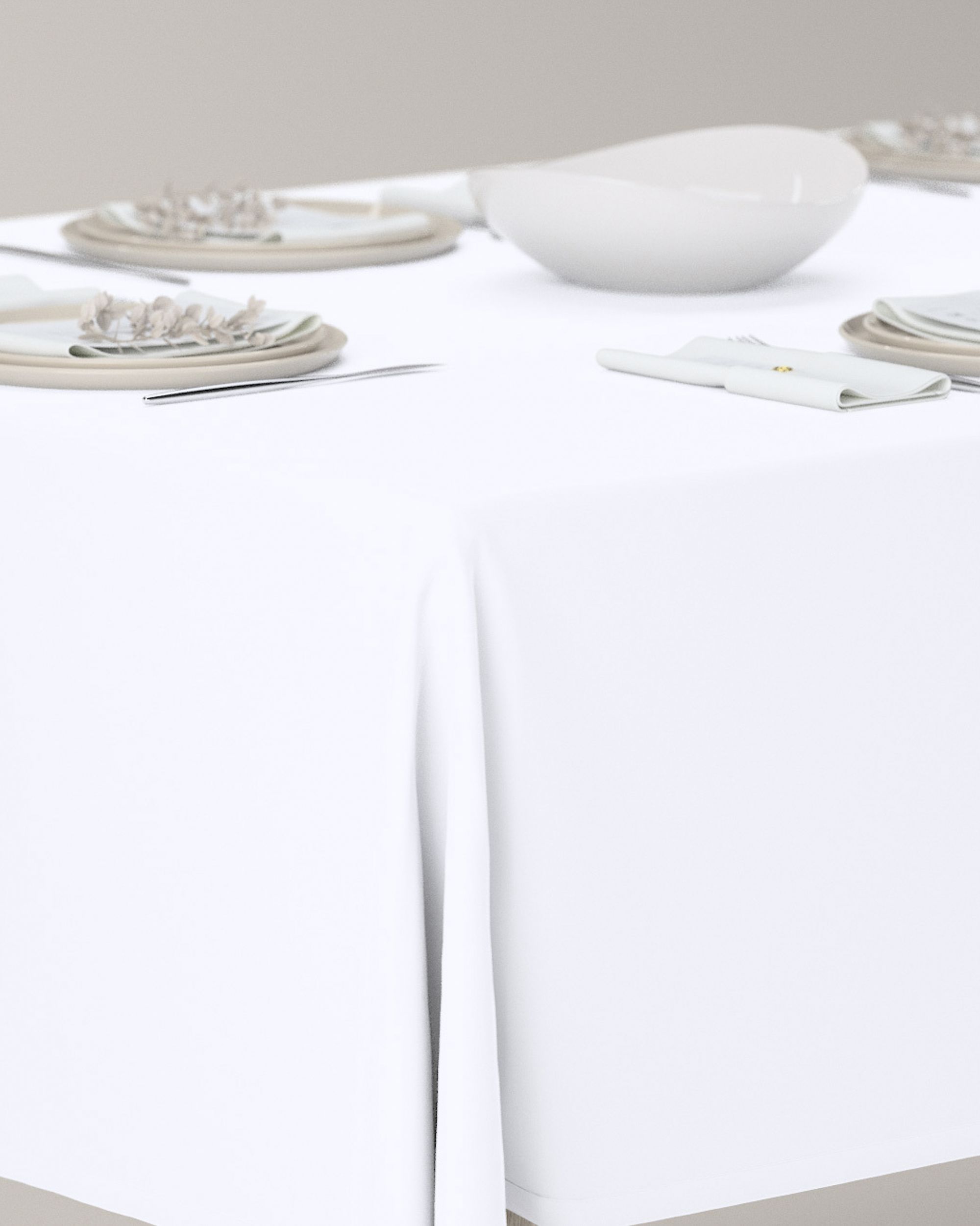 Rectangular tablecloth colour white (hover)