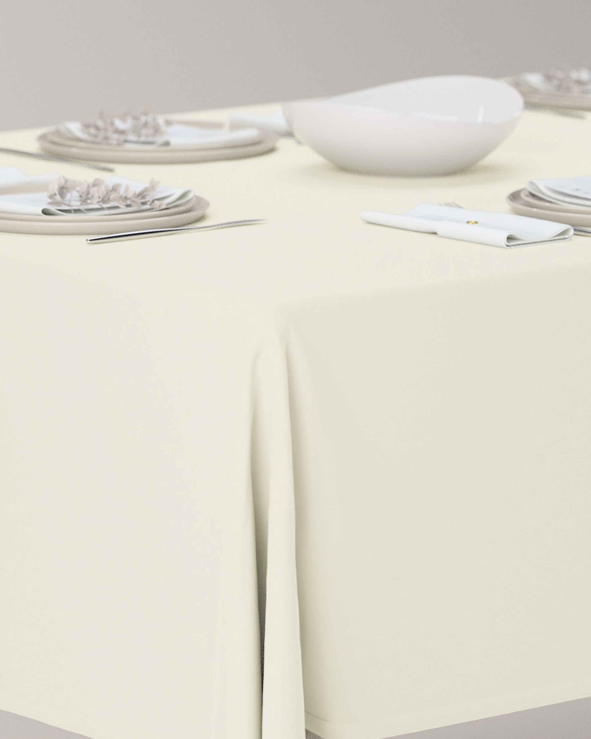 Rectangular tablecloth colour cream (hover)