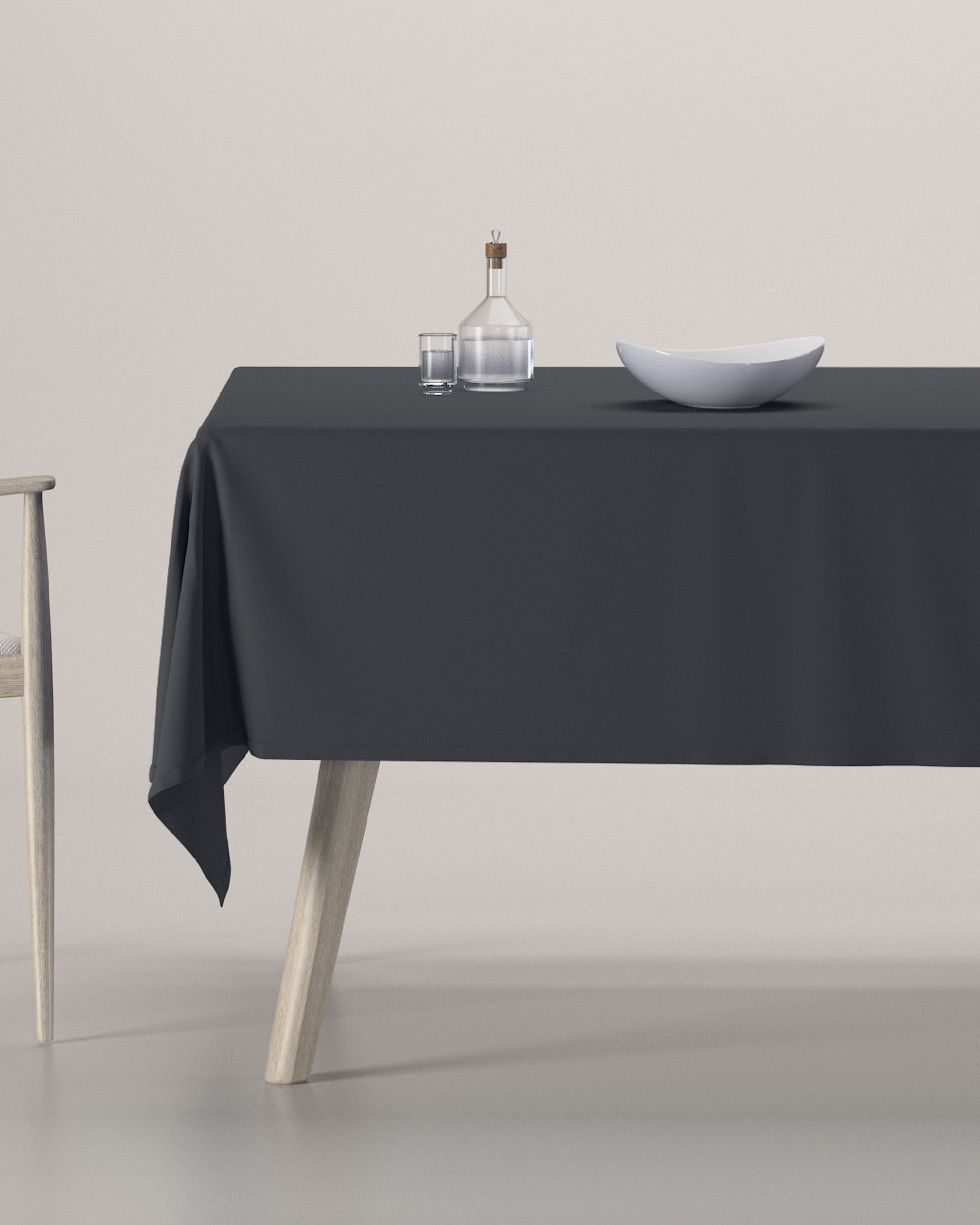 Rectangular tablecloth colour black
