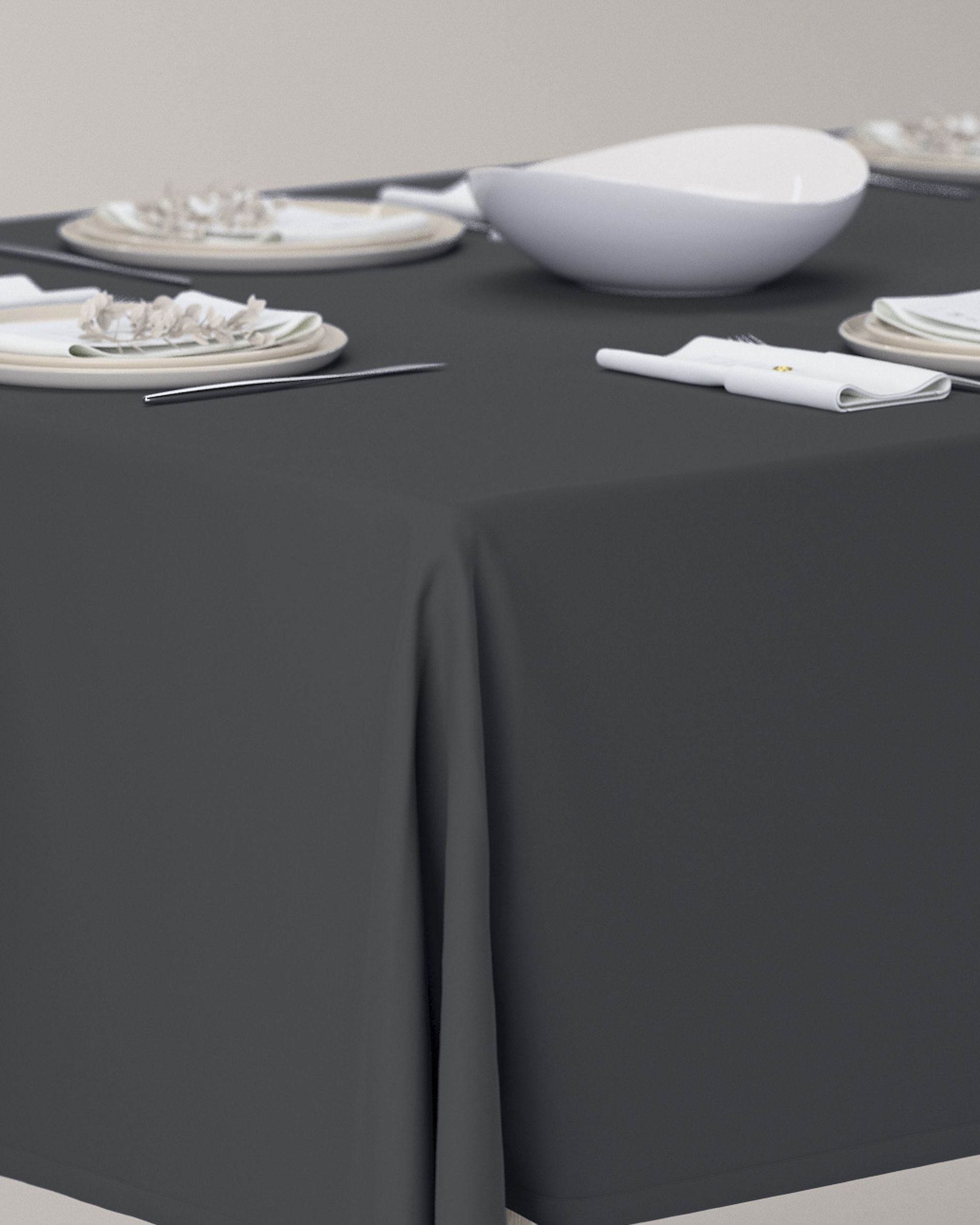 Rectangular tablecloth colour black (hover)