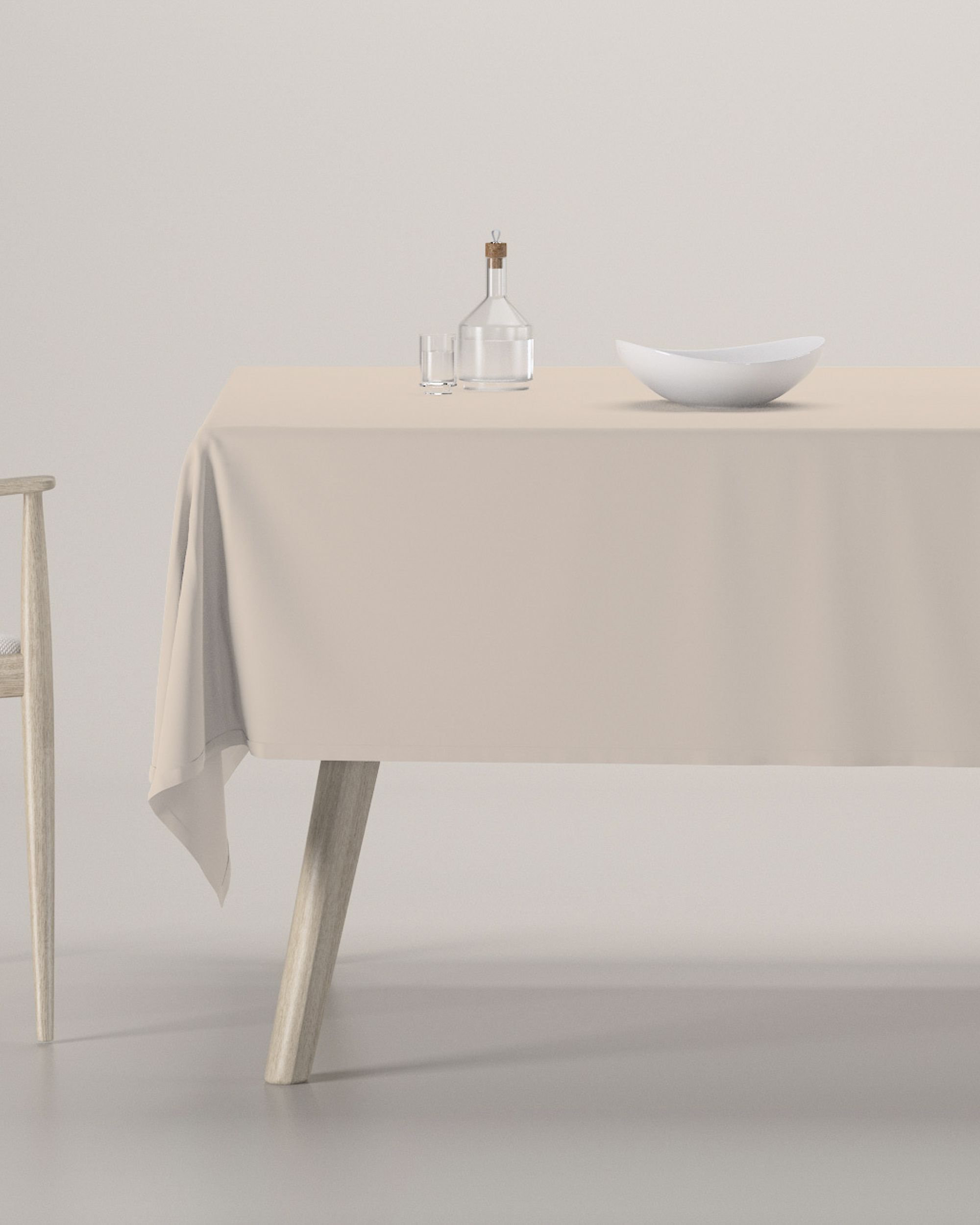 Rectangular tablecloth colour beige