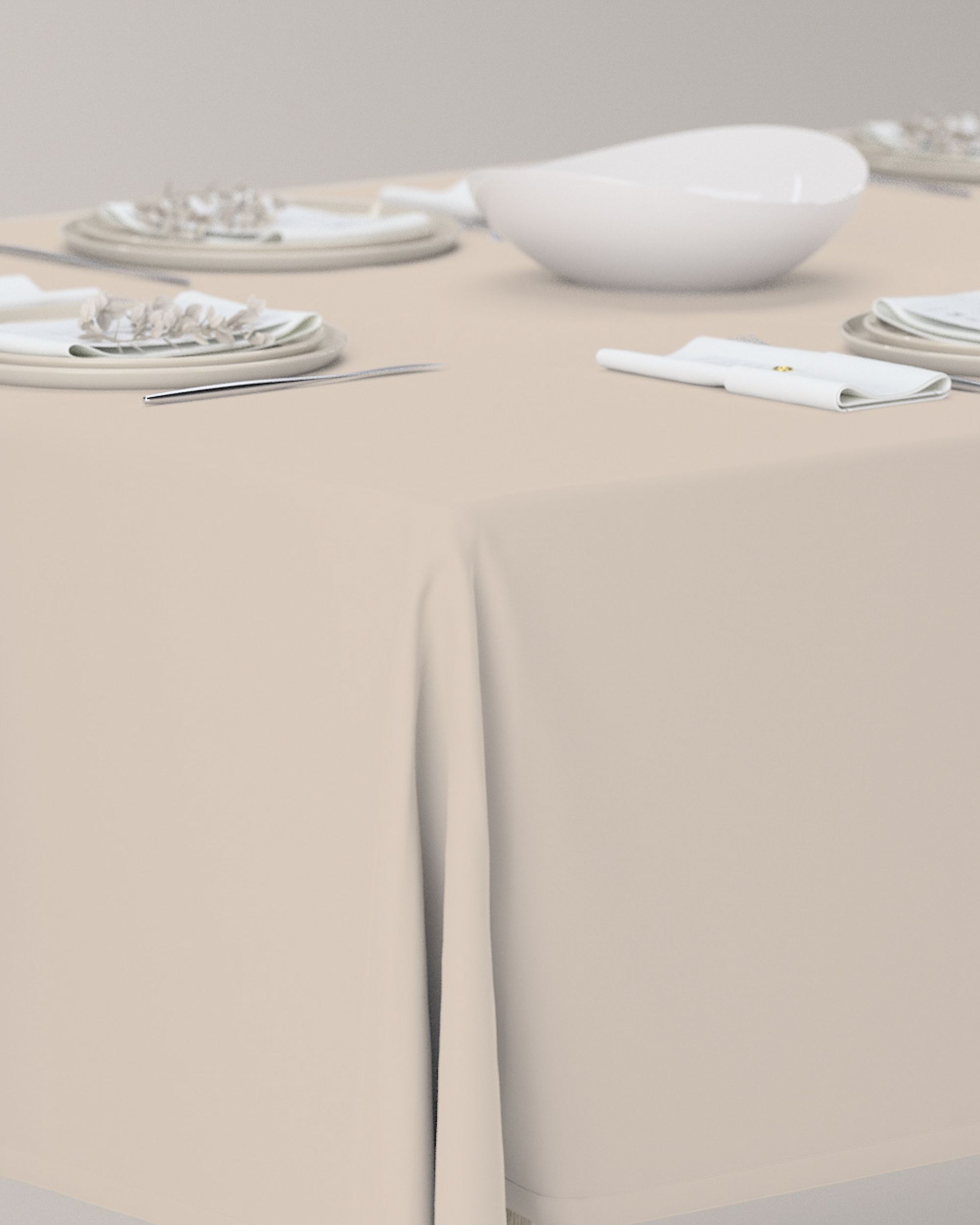Rectangular tablecloth colour beige (hover)