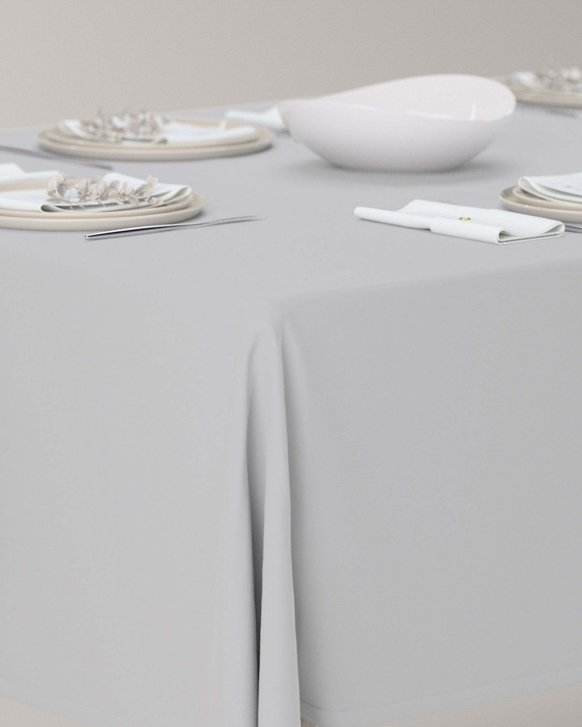 Rectangular tablecloth colour grey (hover)