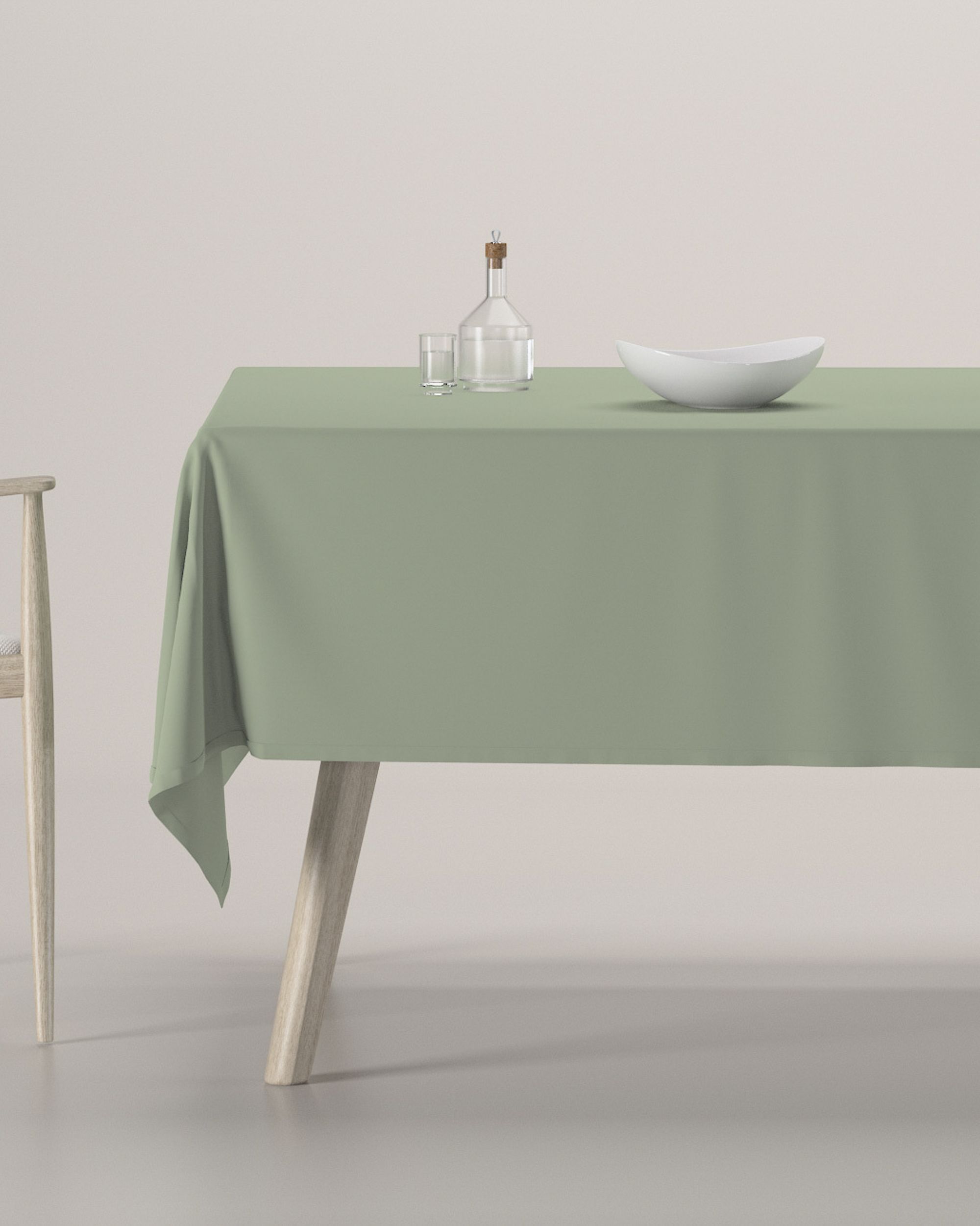 Rectangular tablecloth colour green