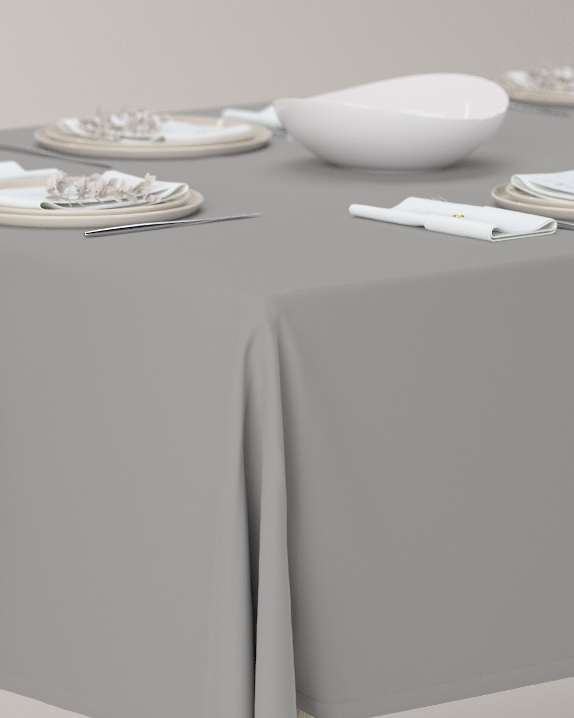 Rectangular tablecloth colour grey (hover)