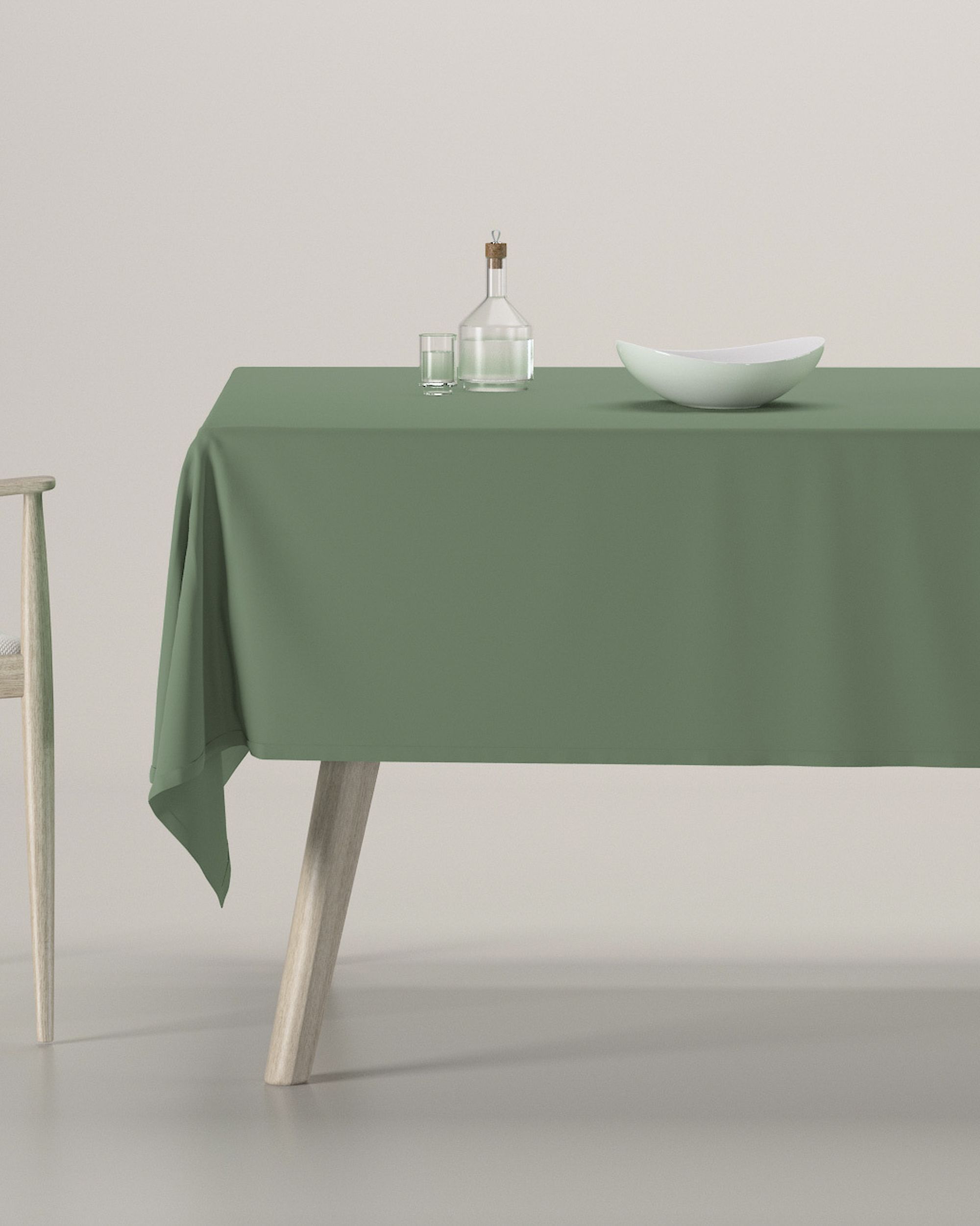Rectangular tablecloth colour green