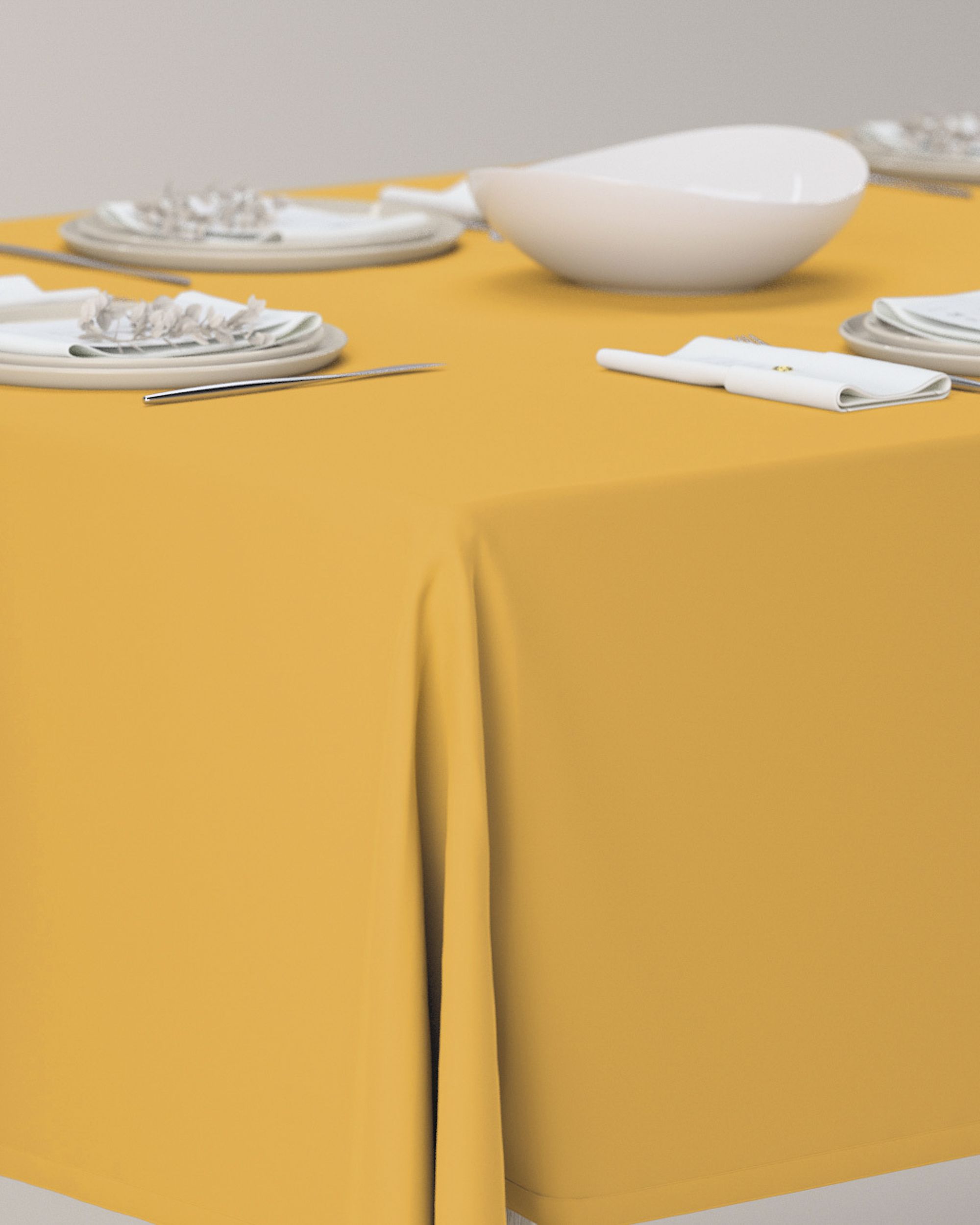 Rectangular tablecloth colour yellow (hover)