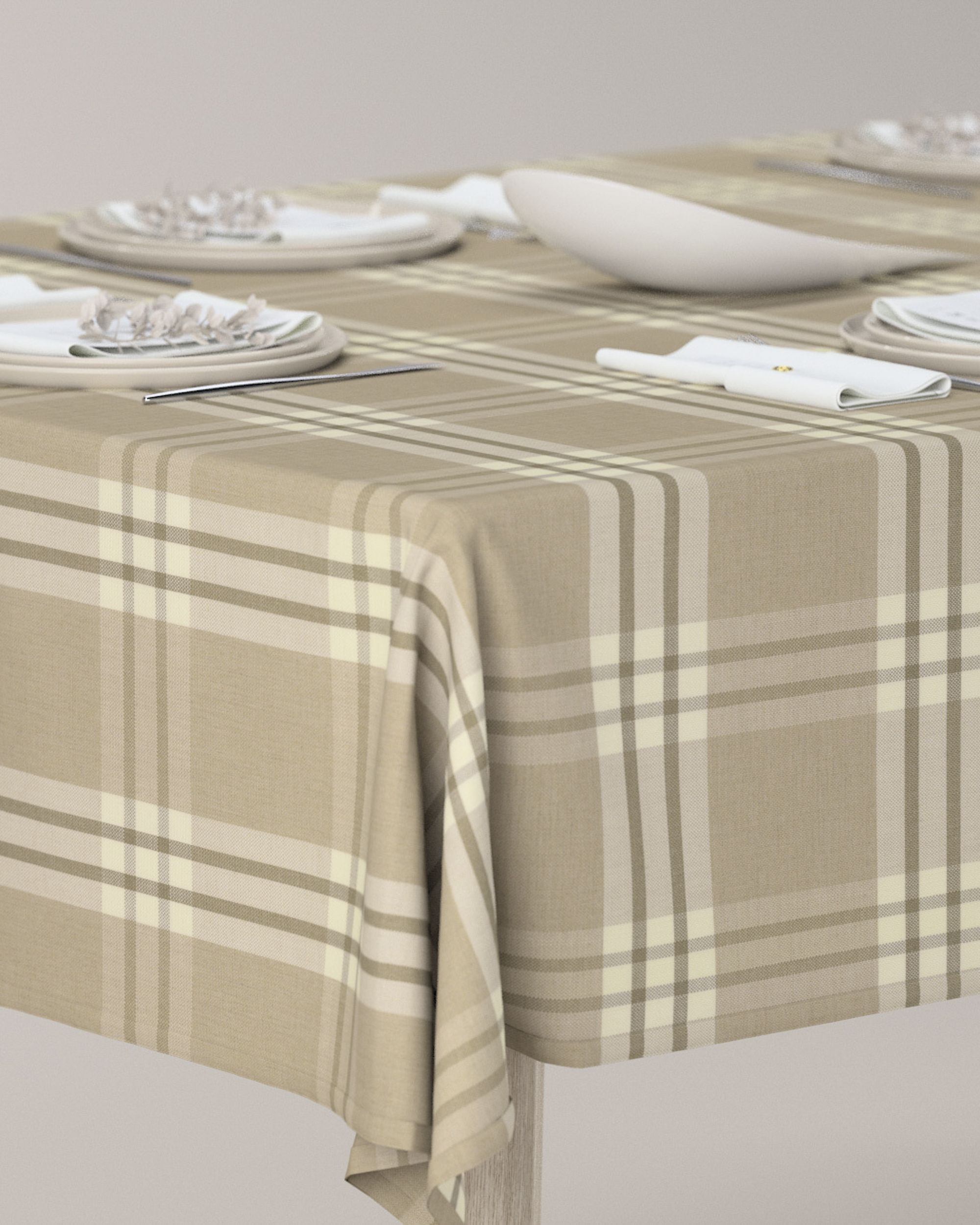 Rectangular tablecloth colour beige (hover)