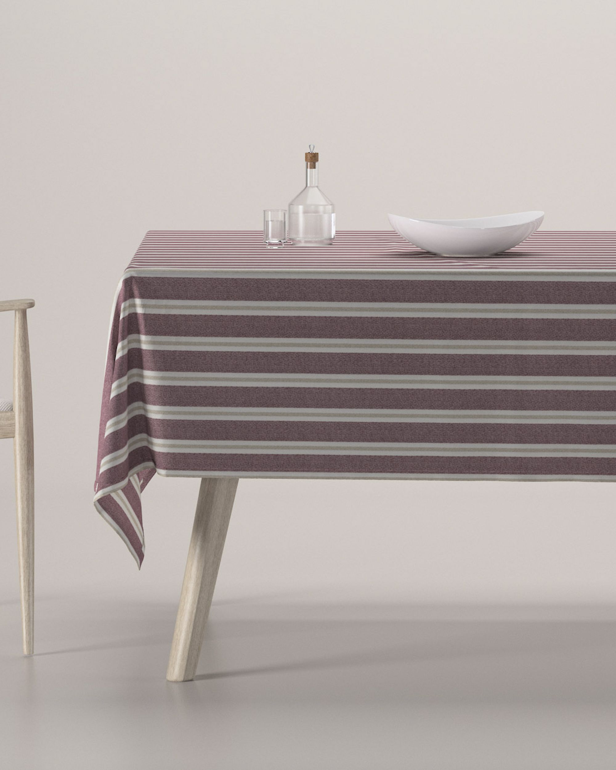 Rectangular tablecloth colour red fabric structured, patterned