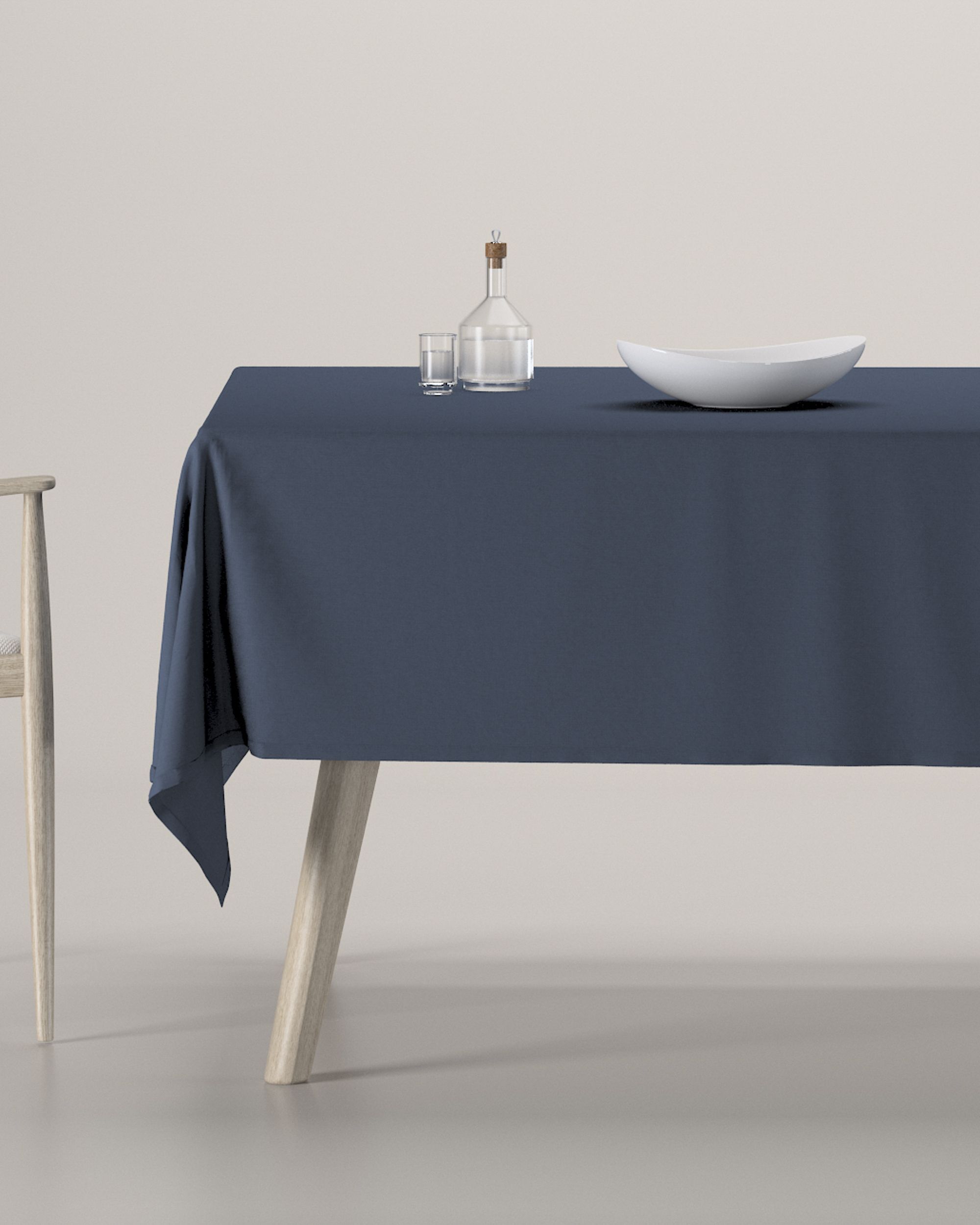 Rectangular tablecloth colour navy blue fabric blackout