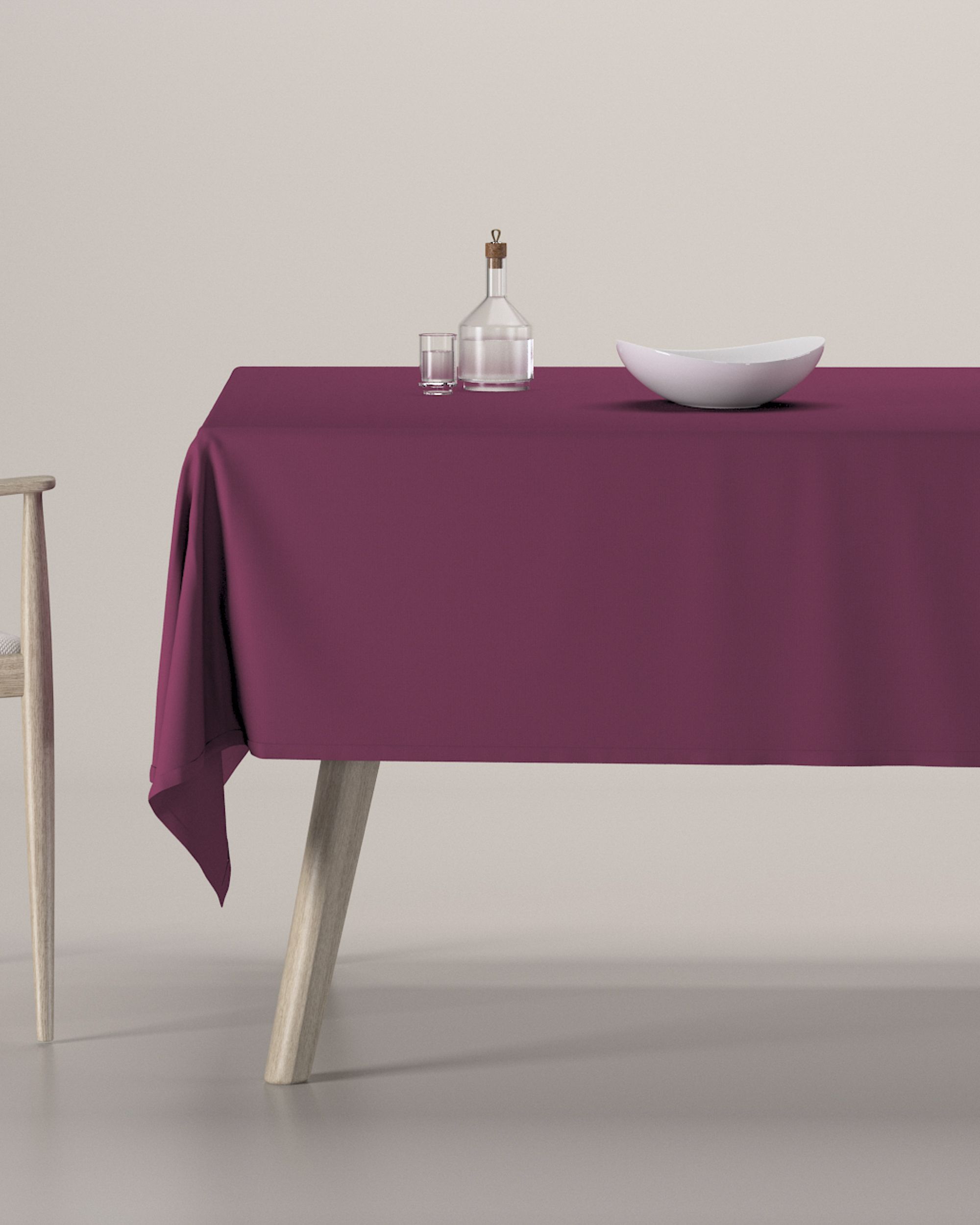 Rectangular tablecloth colour plum