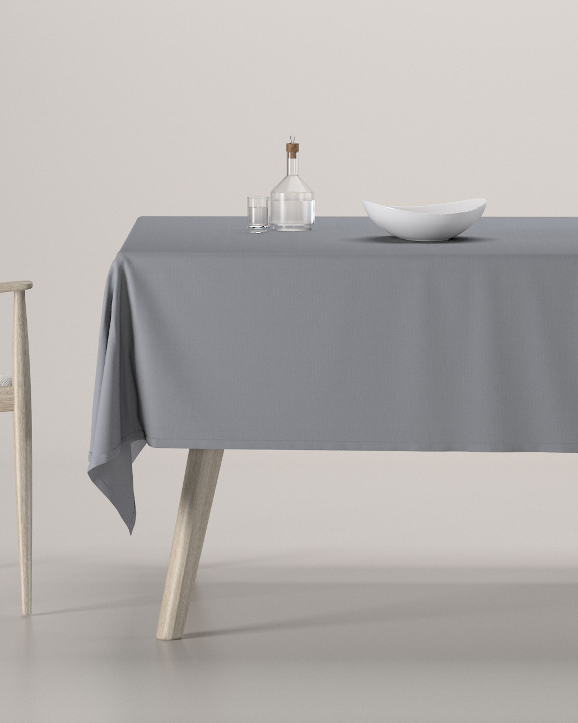 Rectangular tablecloth colour grey