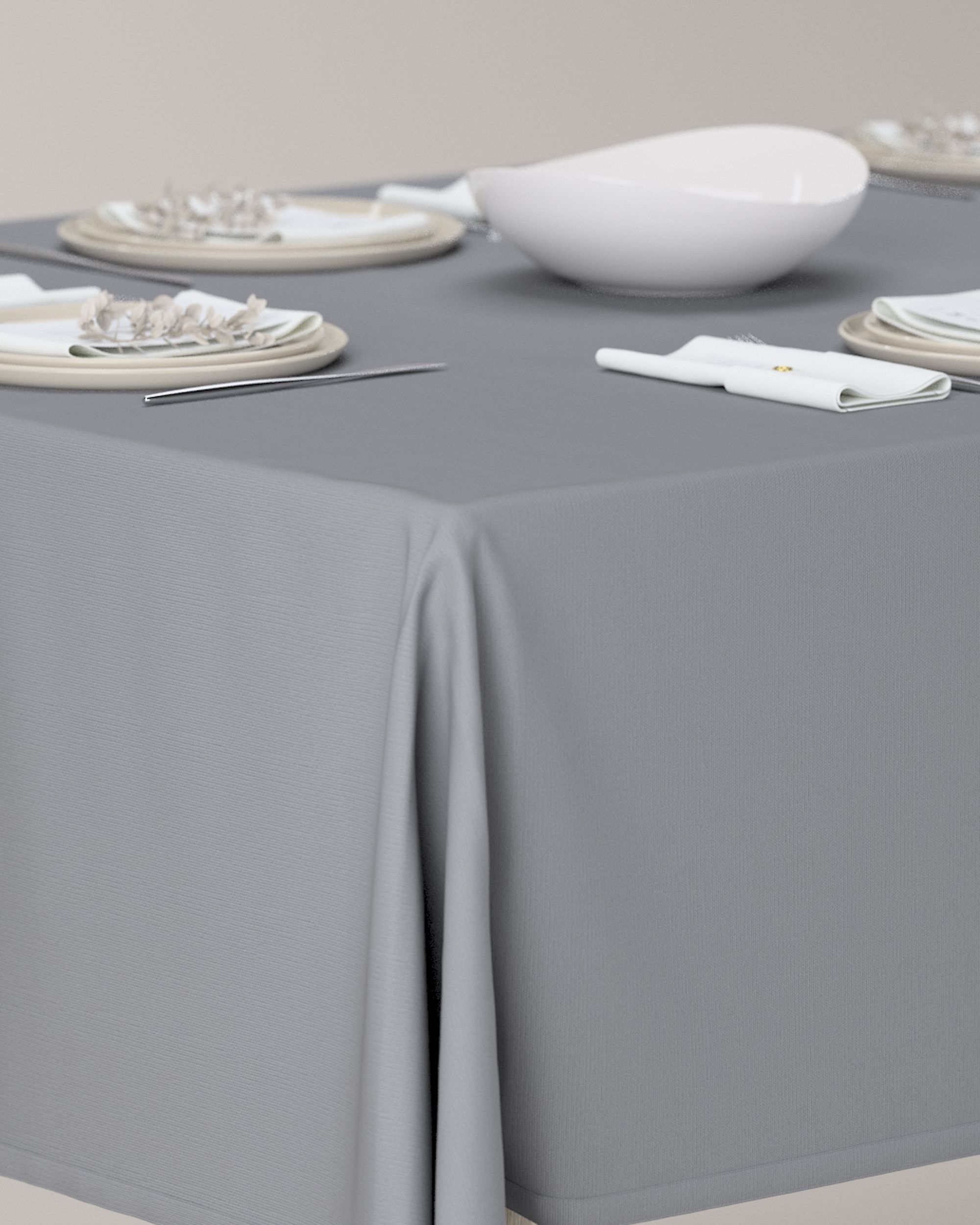 Rectangular tablecloth colour grey (hover)