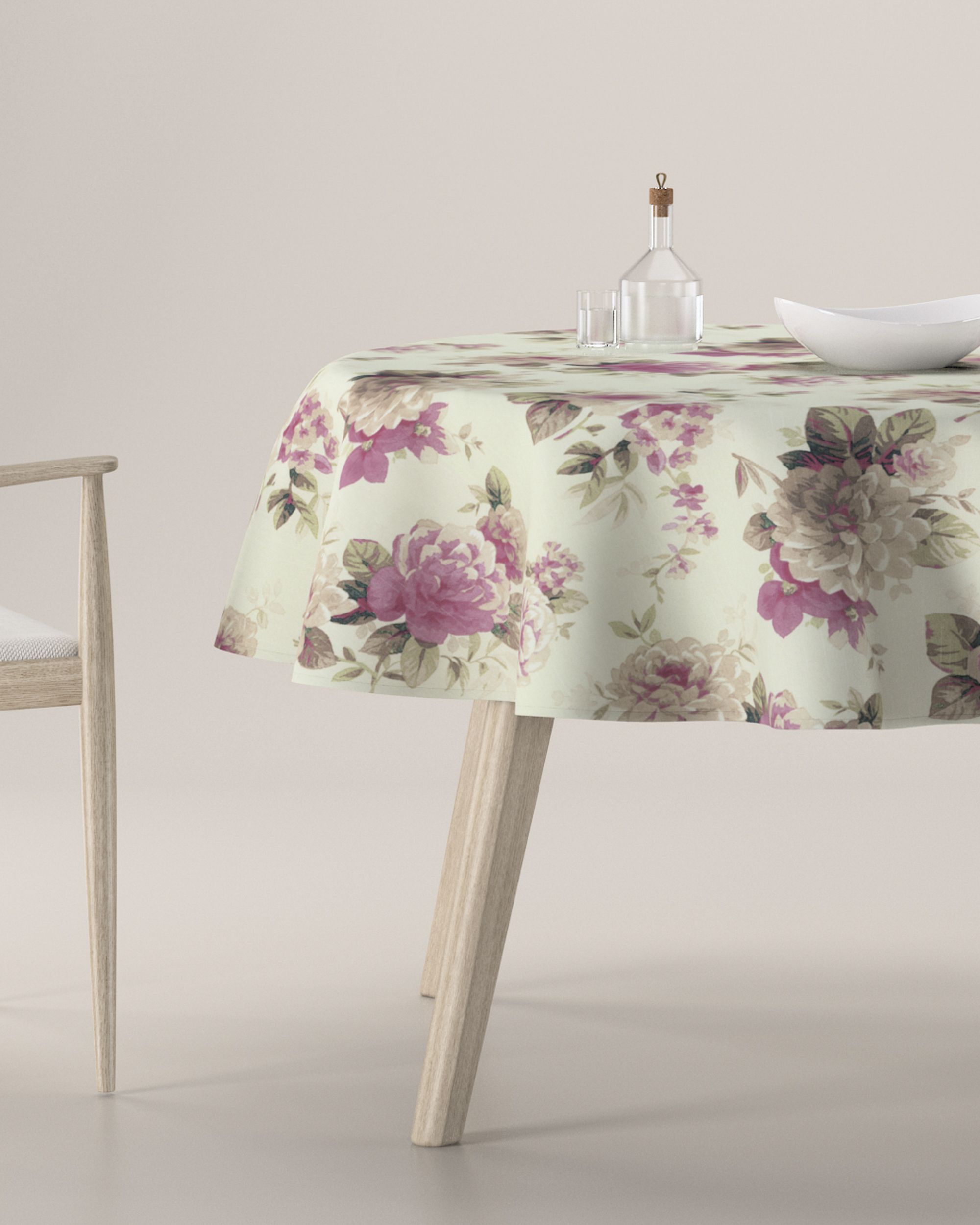 Round tablecloth colour multicolour fabric patterned