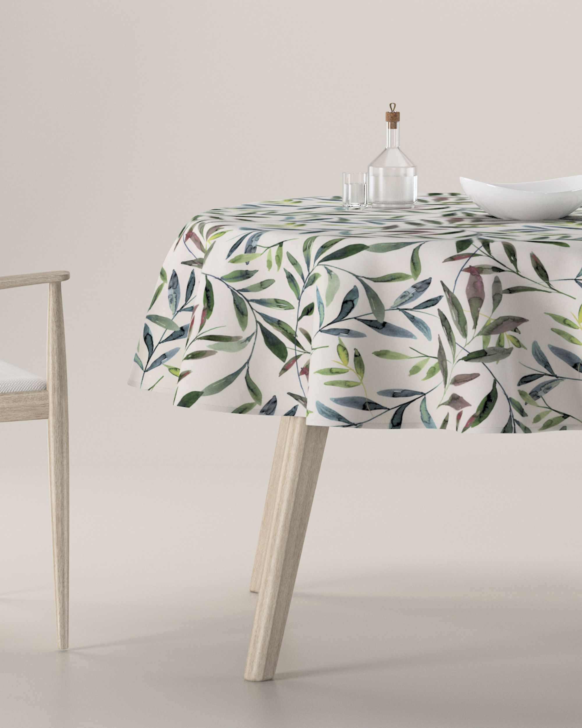 Round tablecloth colour multicolour fabric patterned