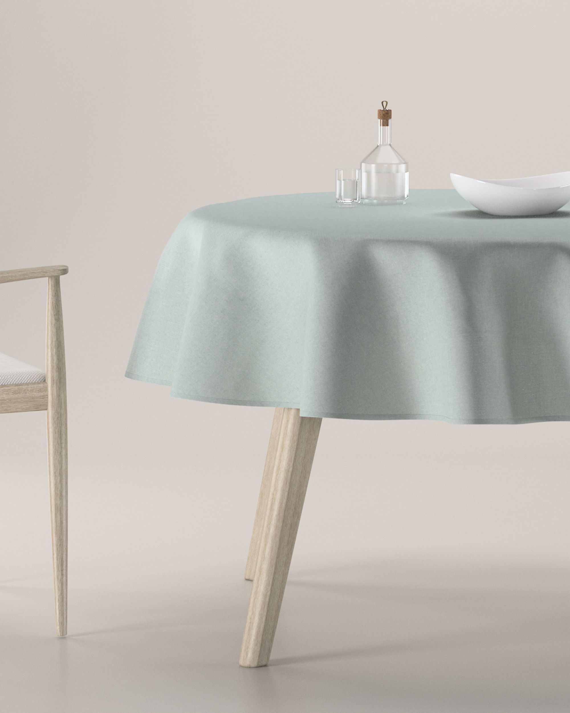 Round tablecloth colour green