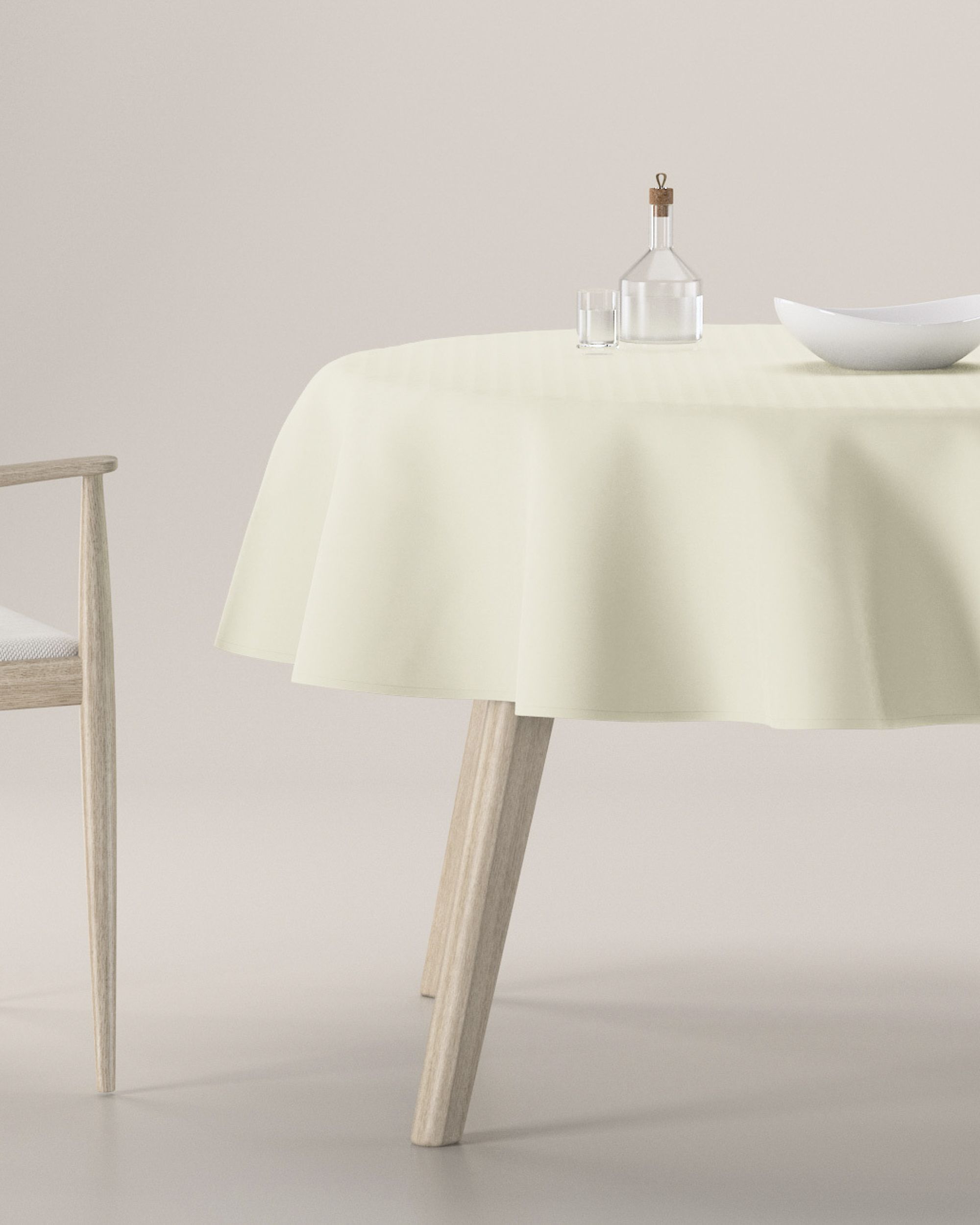 Round tablecloth colour cream