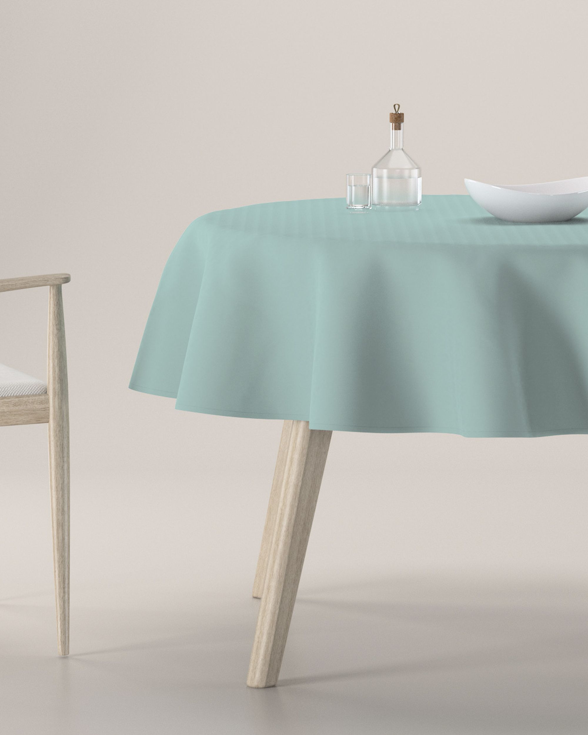 Round tablecloth colour blue