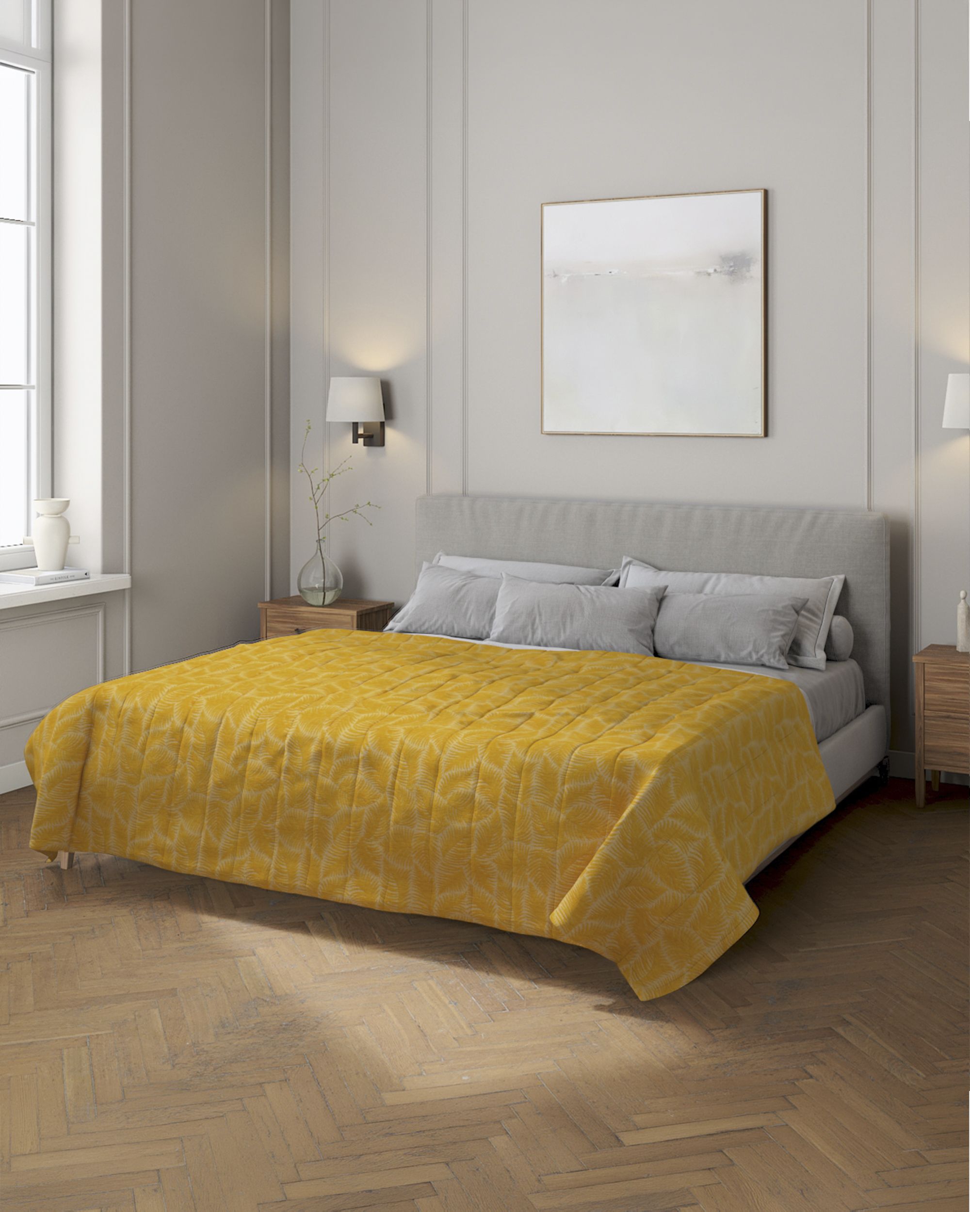 Stripe quilted throw colour yellow fabric structured, patterned