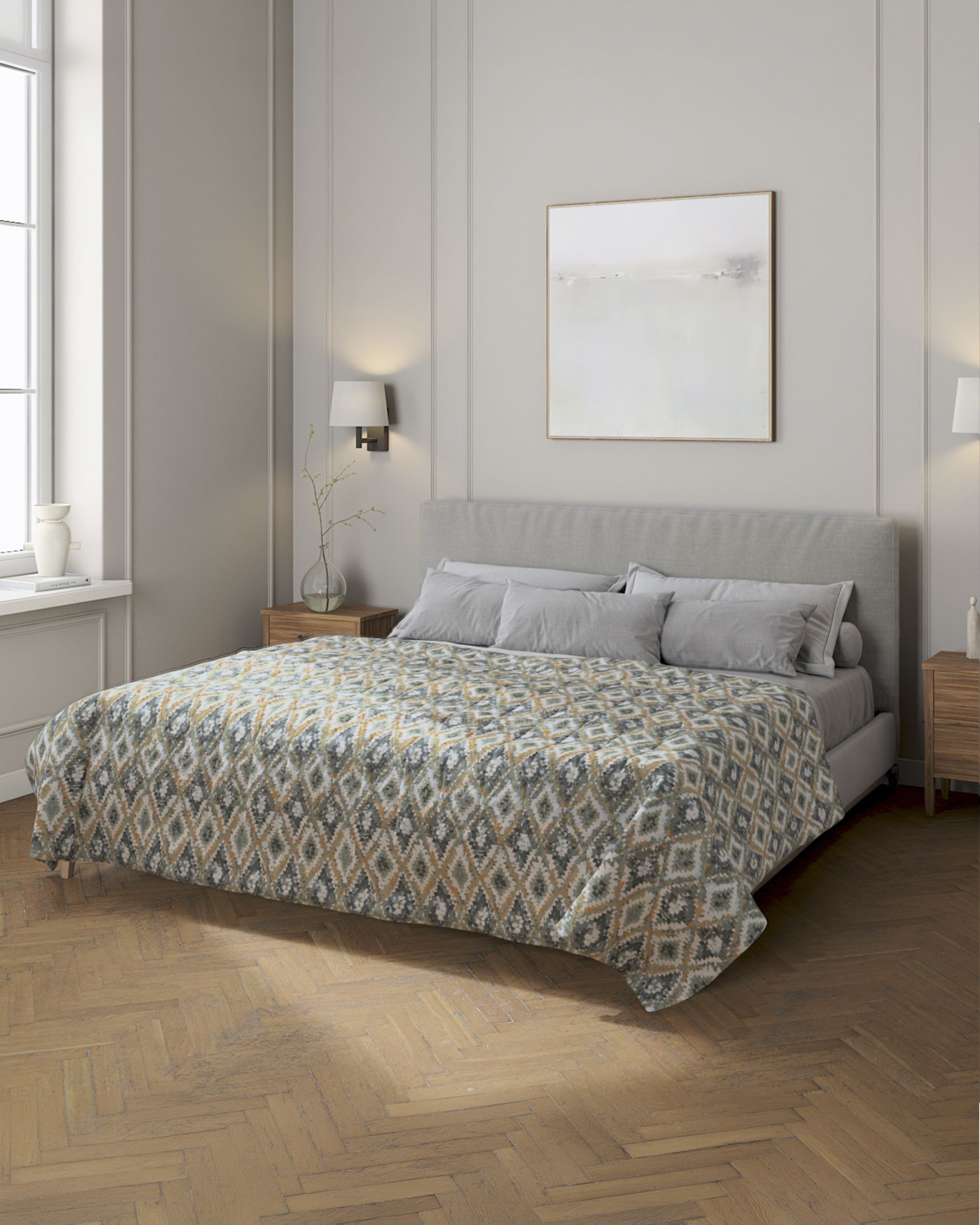 Stripe quilted throw colour blue fabric structured, patterned
