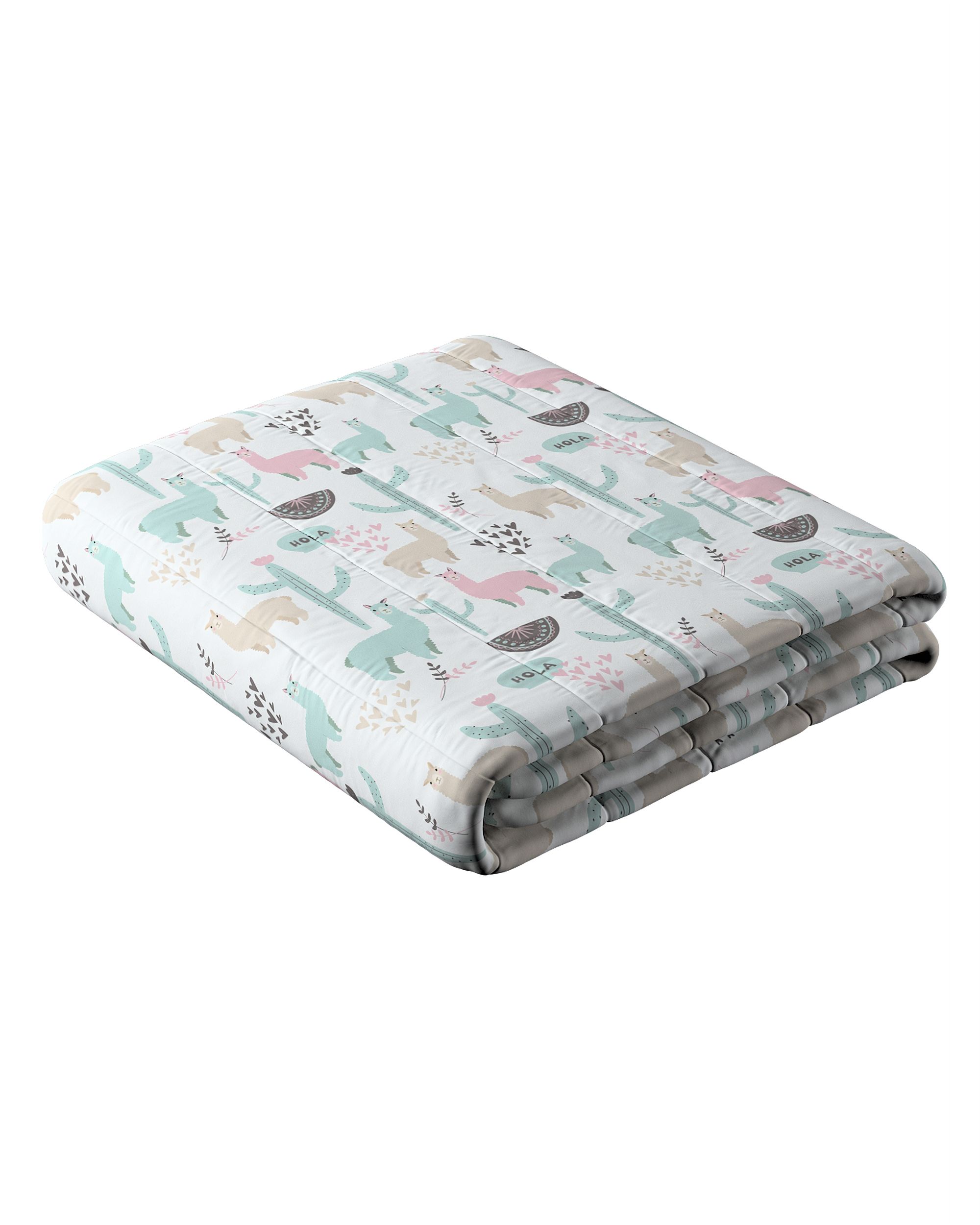 Stripe quilted throw colour green fabric patterned