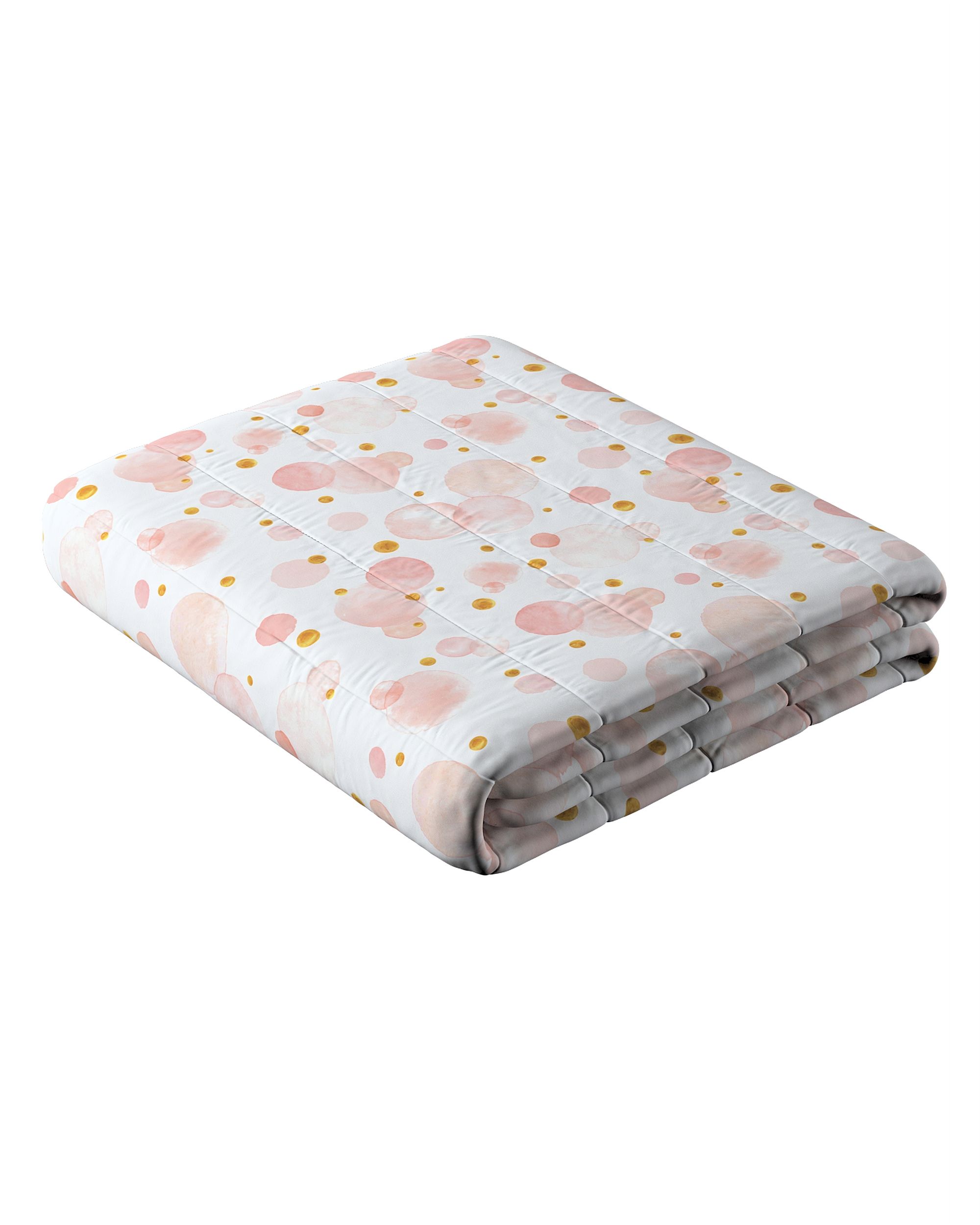 Stripe quilted throw colour pink fabric patterned