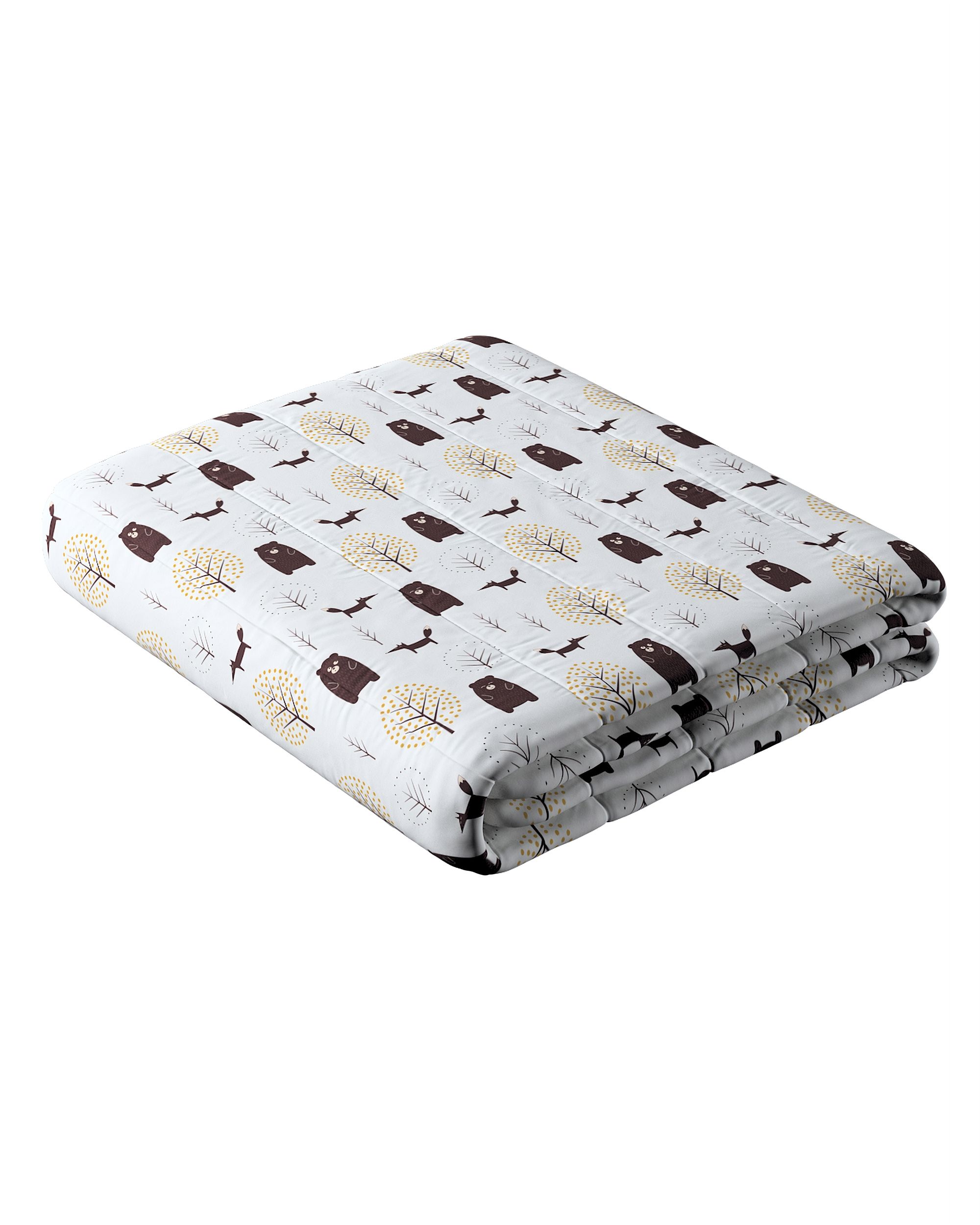 Stripe quilted throw colour brown fabric patterned