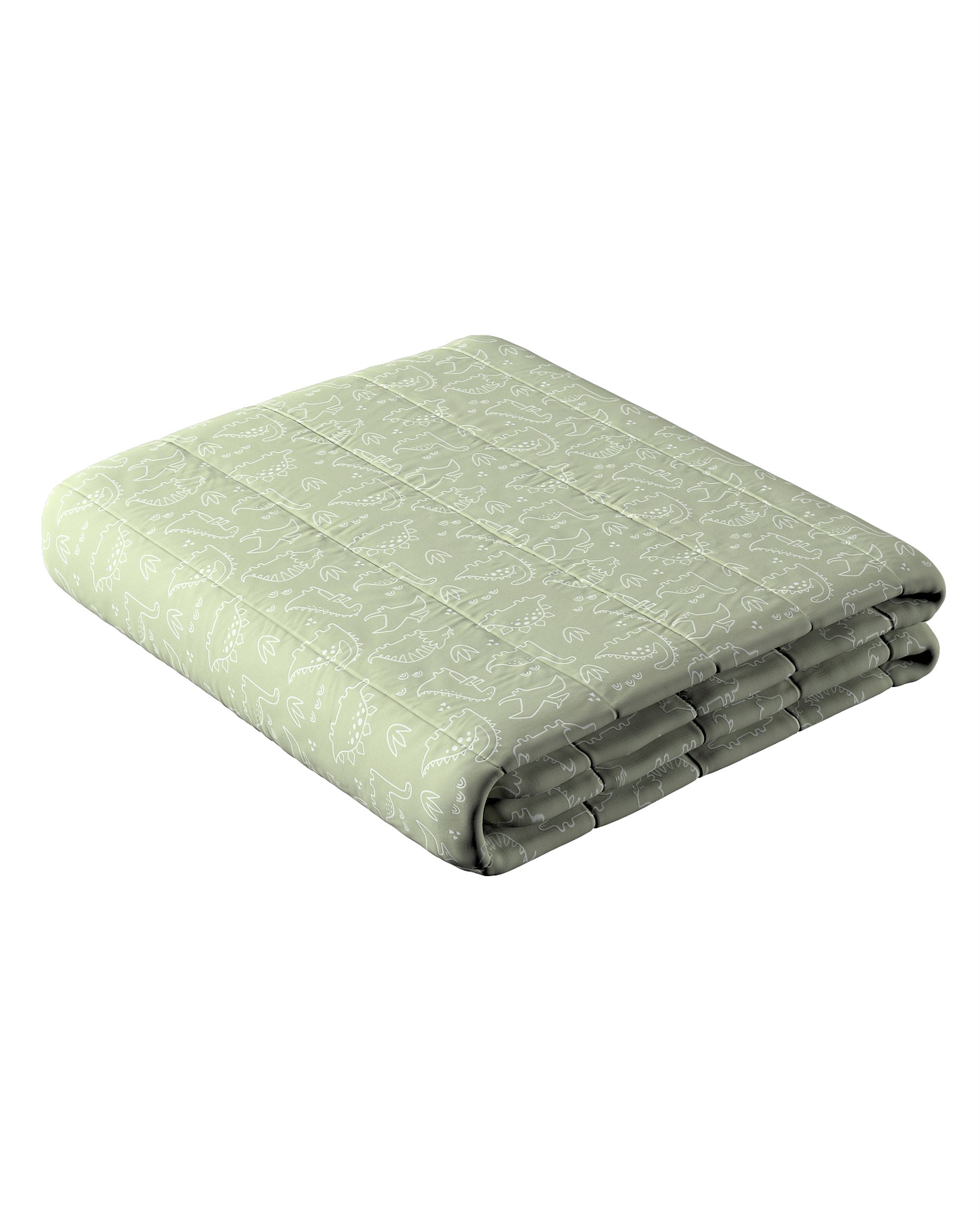 Stripe quilted throw colour green fabric patterned