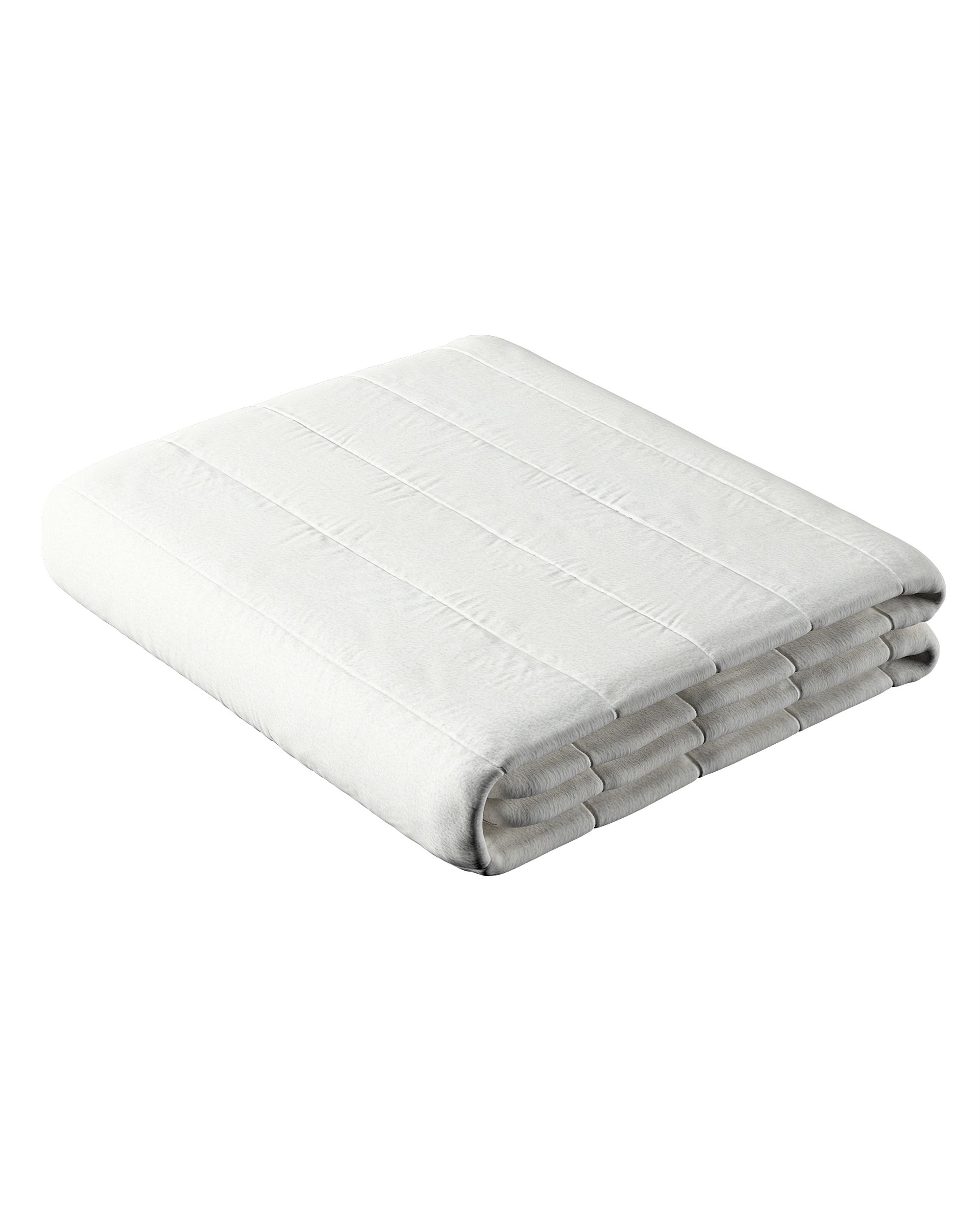 Stripe quilted throw colour white fabric structured