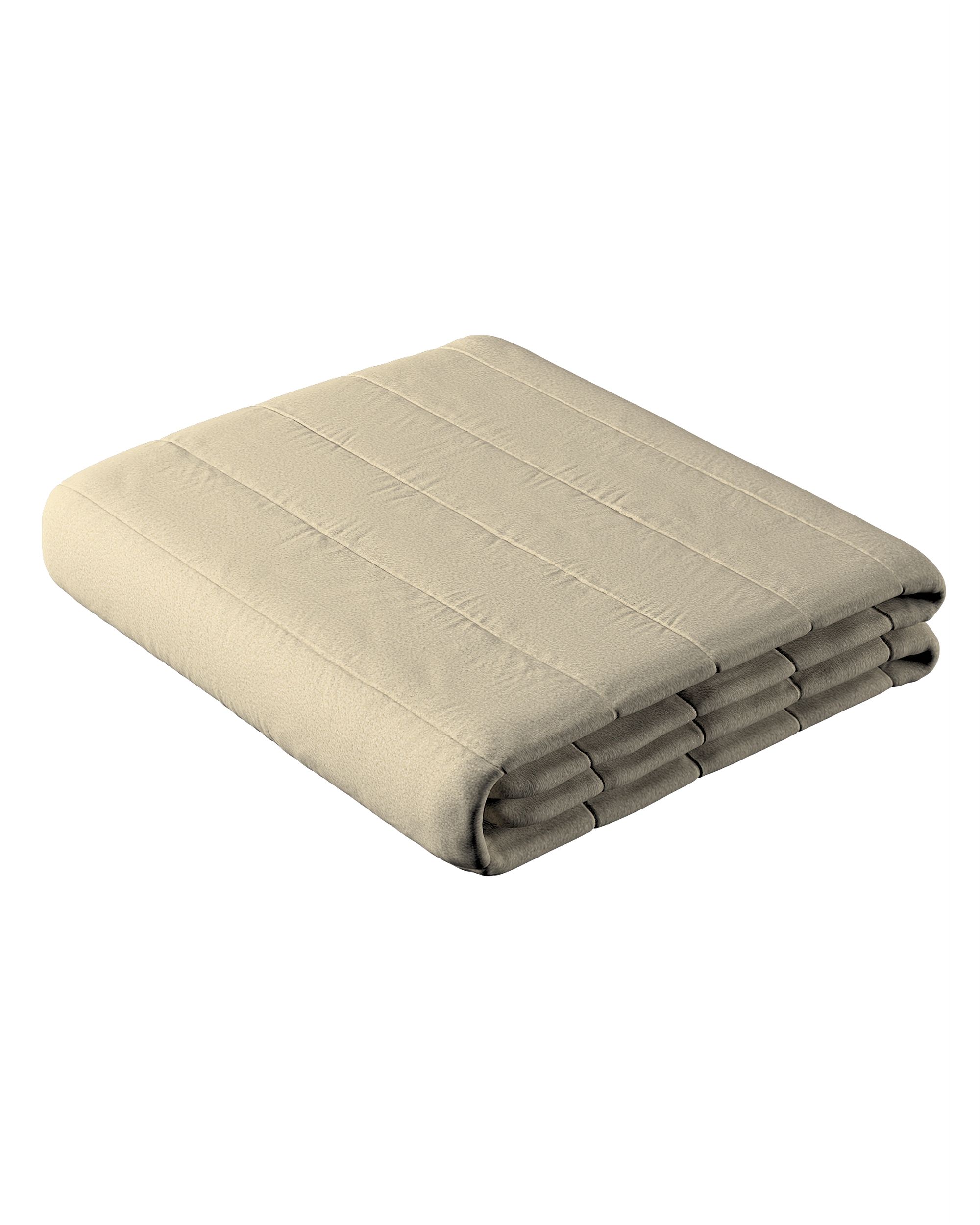 Stripe quilted throw colour beige fabric structured