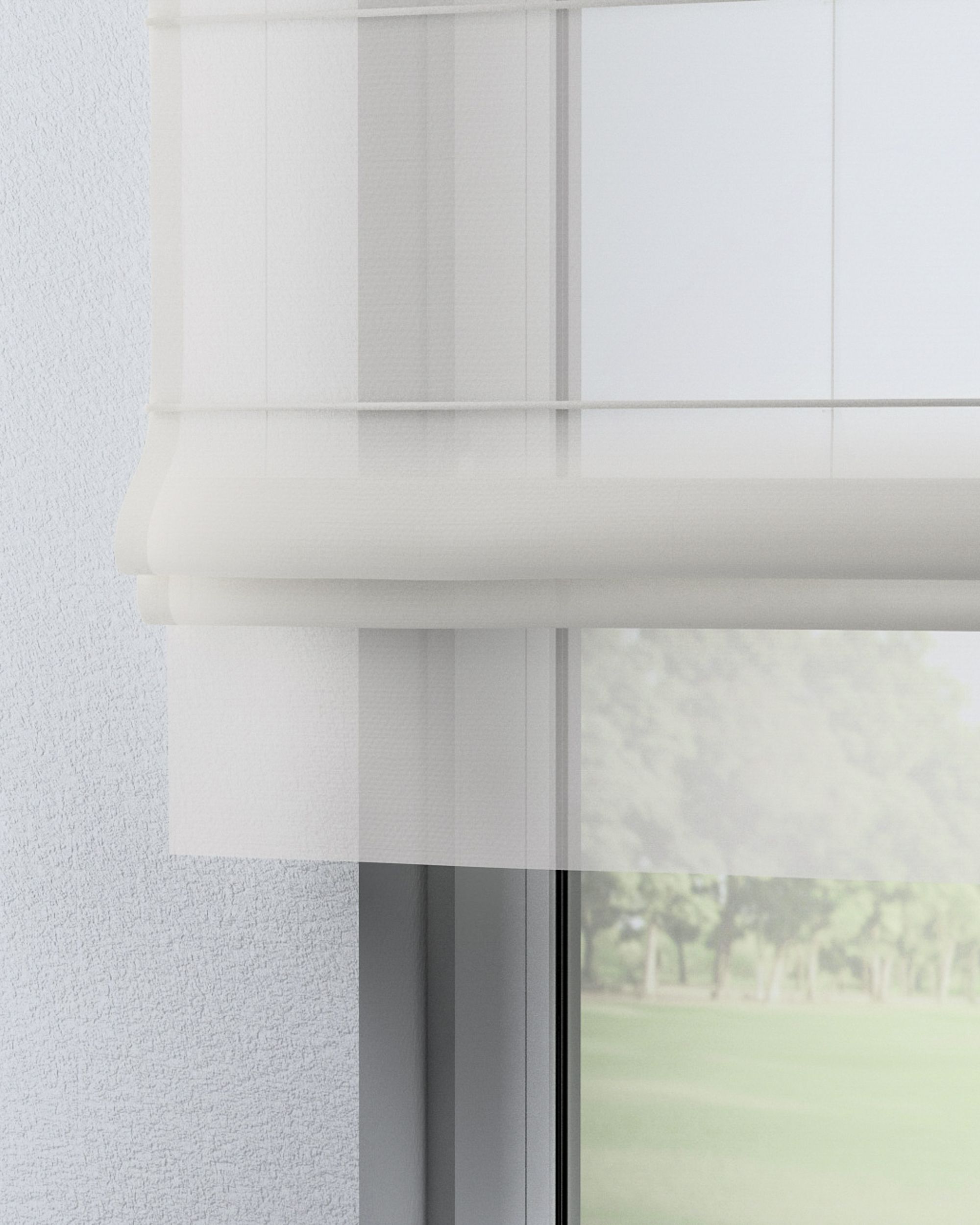 Bolonia voile blind colour cream fabric semi-sheer, gloss (hover)