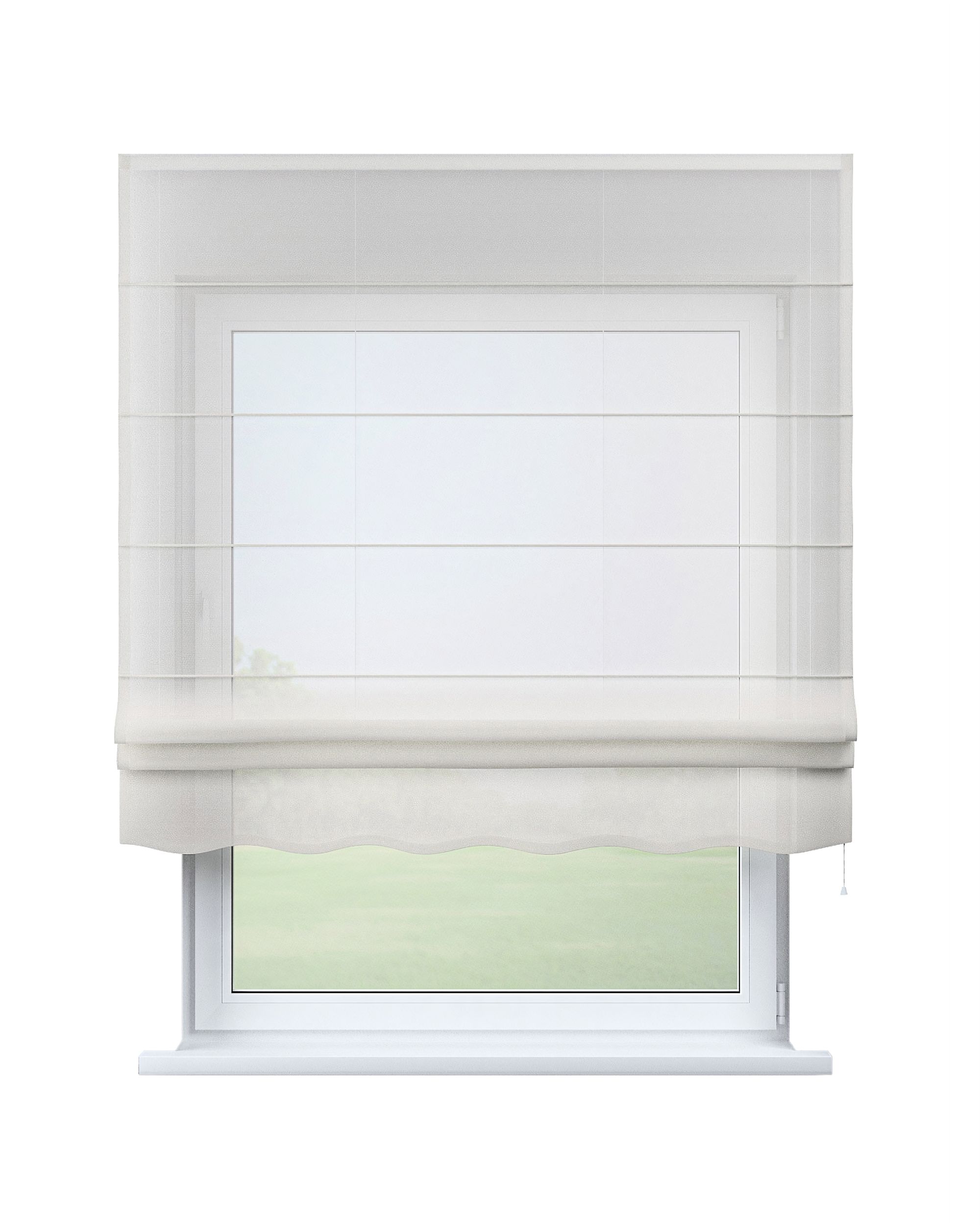 Napoli voile blind colour cream fabric semi-sheer, gloss