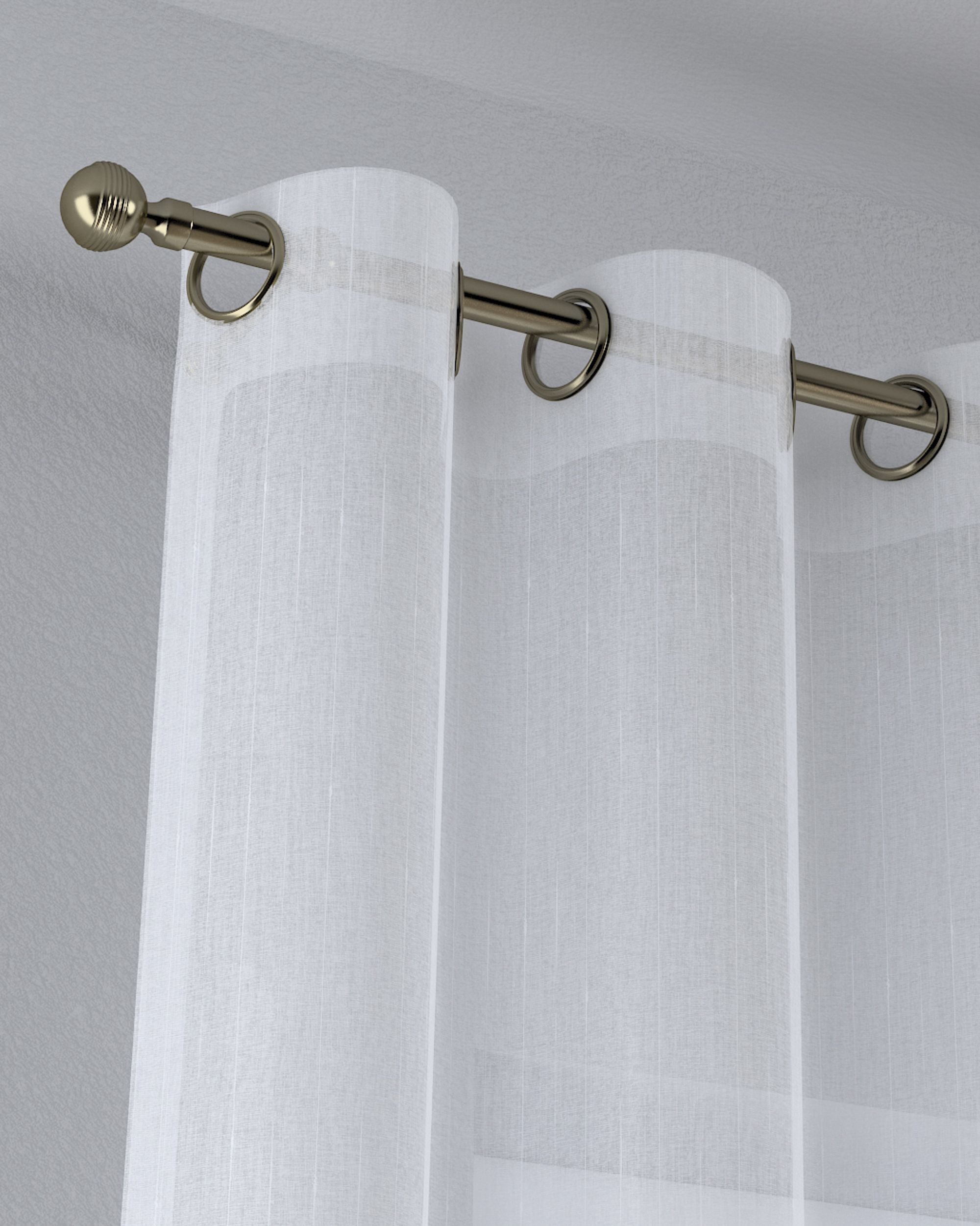 Eyelet voile/net curtains colour cream fabric semi-sheer, structured, patterned (hover)
