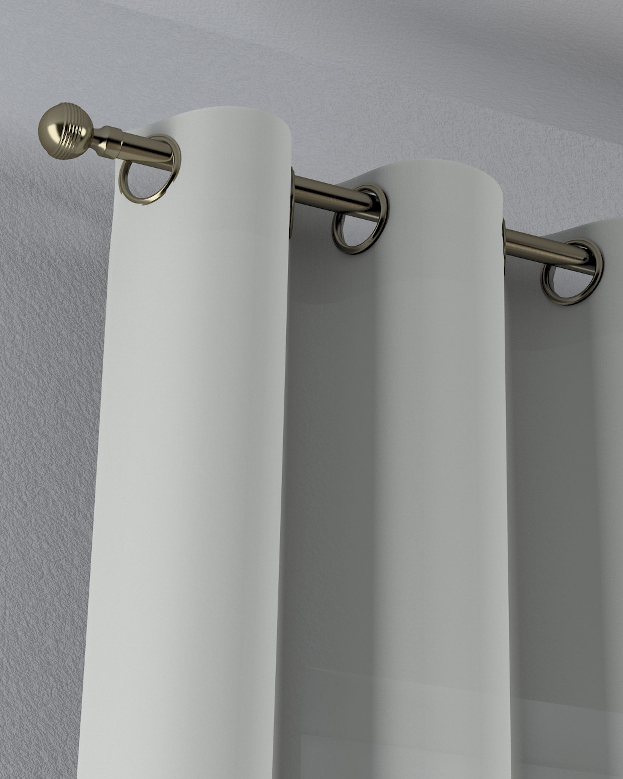 Eyelet voile/net curtains colour cream fabric semi-sheer, structured (hover)