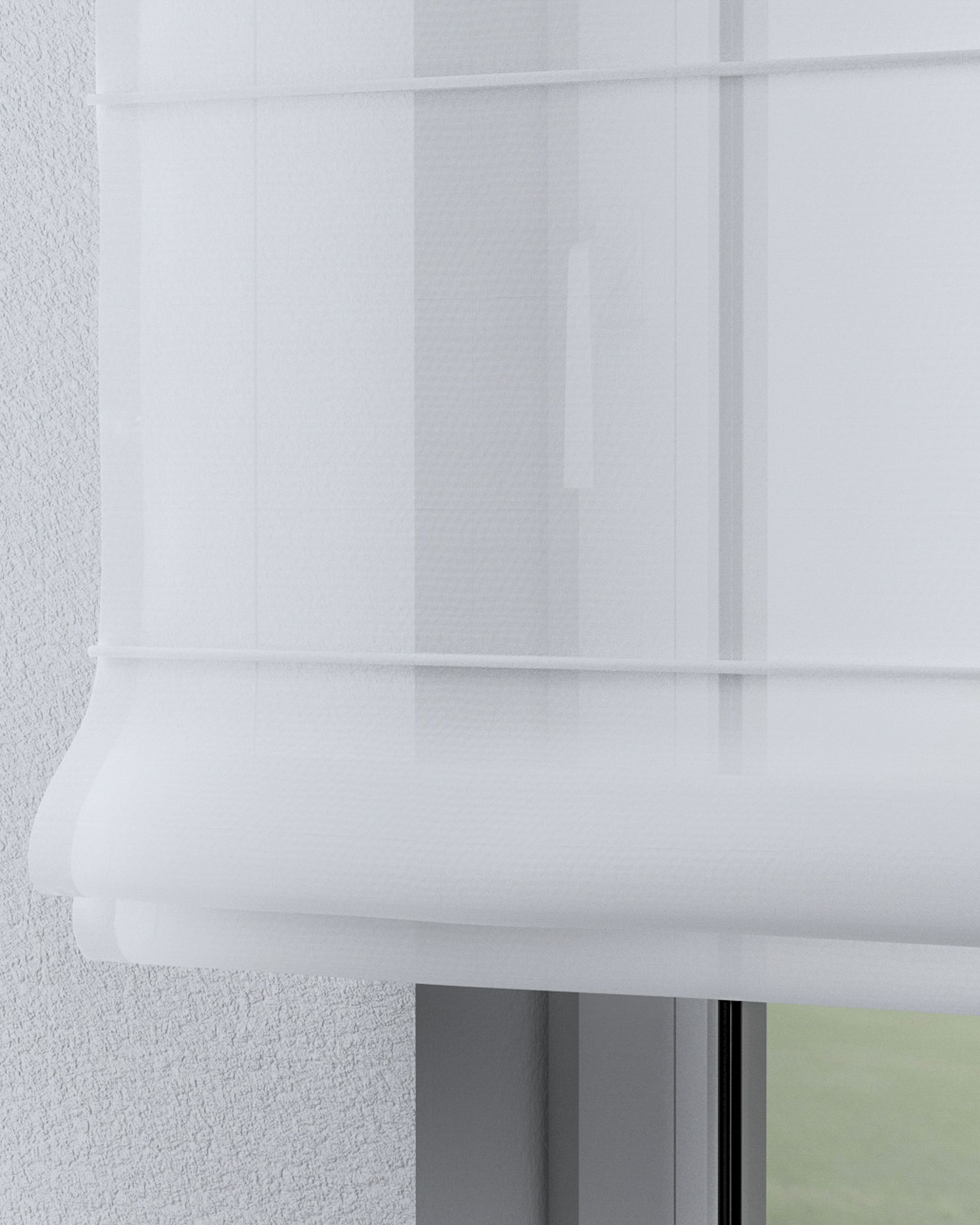 Palermo voile blind colour white fabric semi-sheer, gloss (hover)