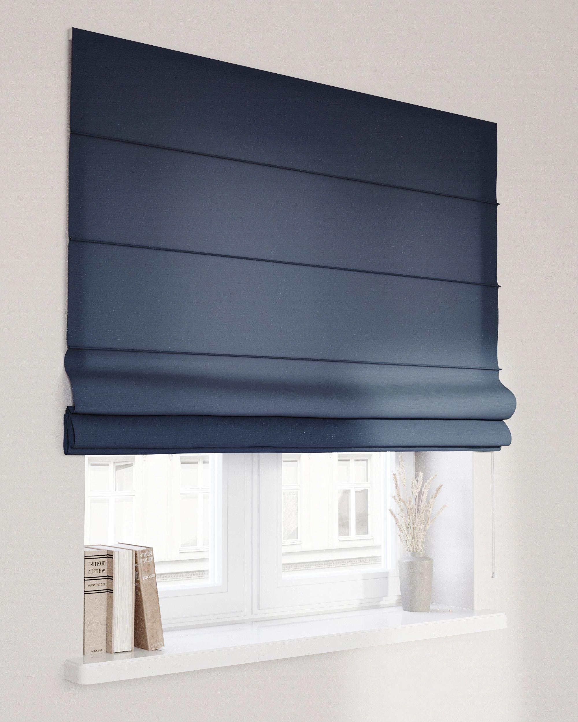 Capri Roman blind colour navy blue