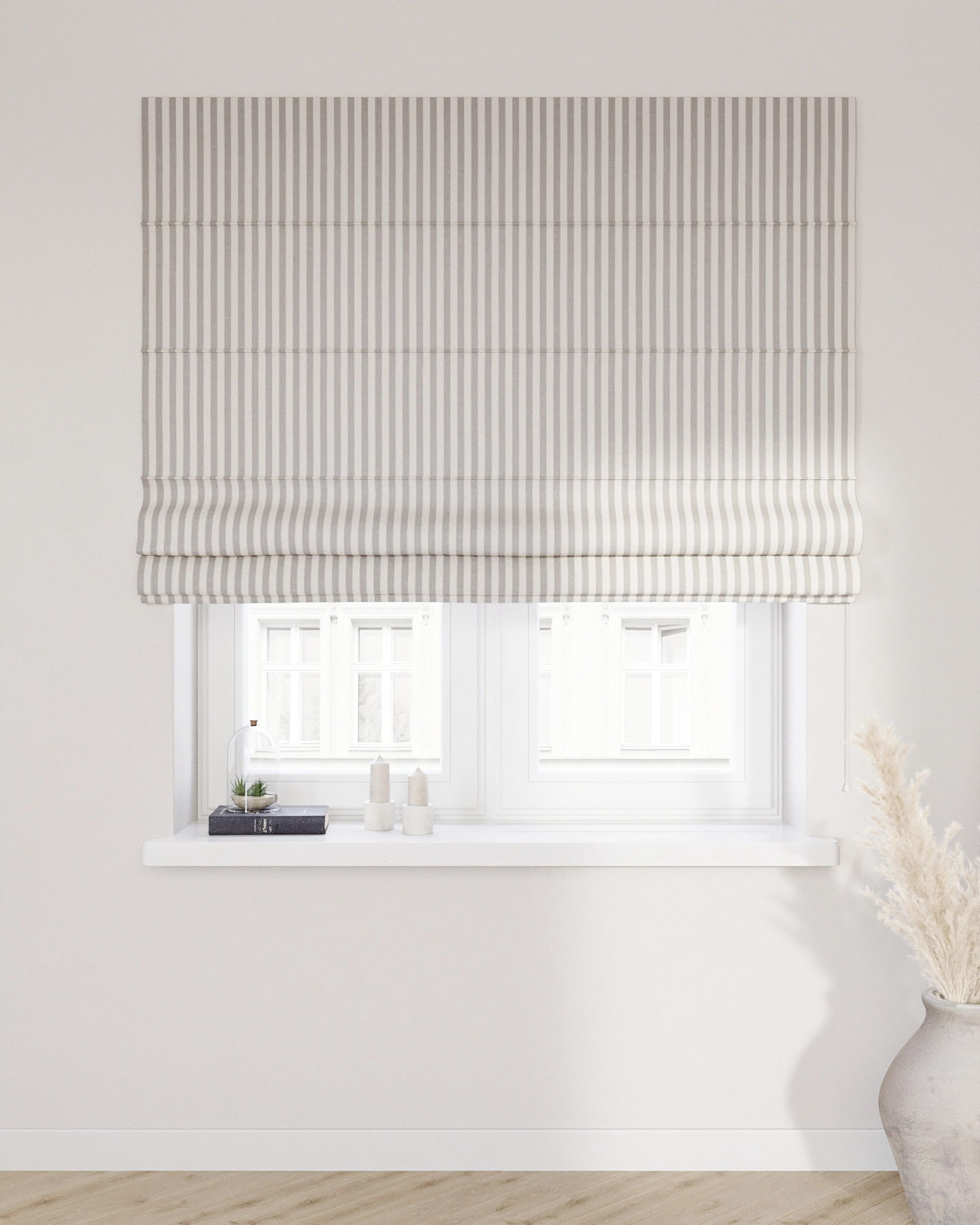 Capri Roman blind colour grey fabric patterned (hover)