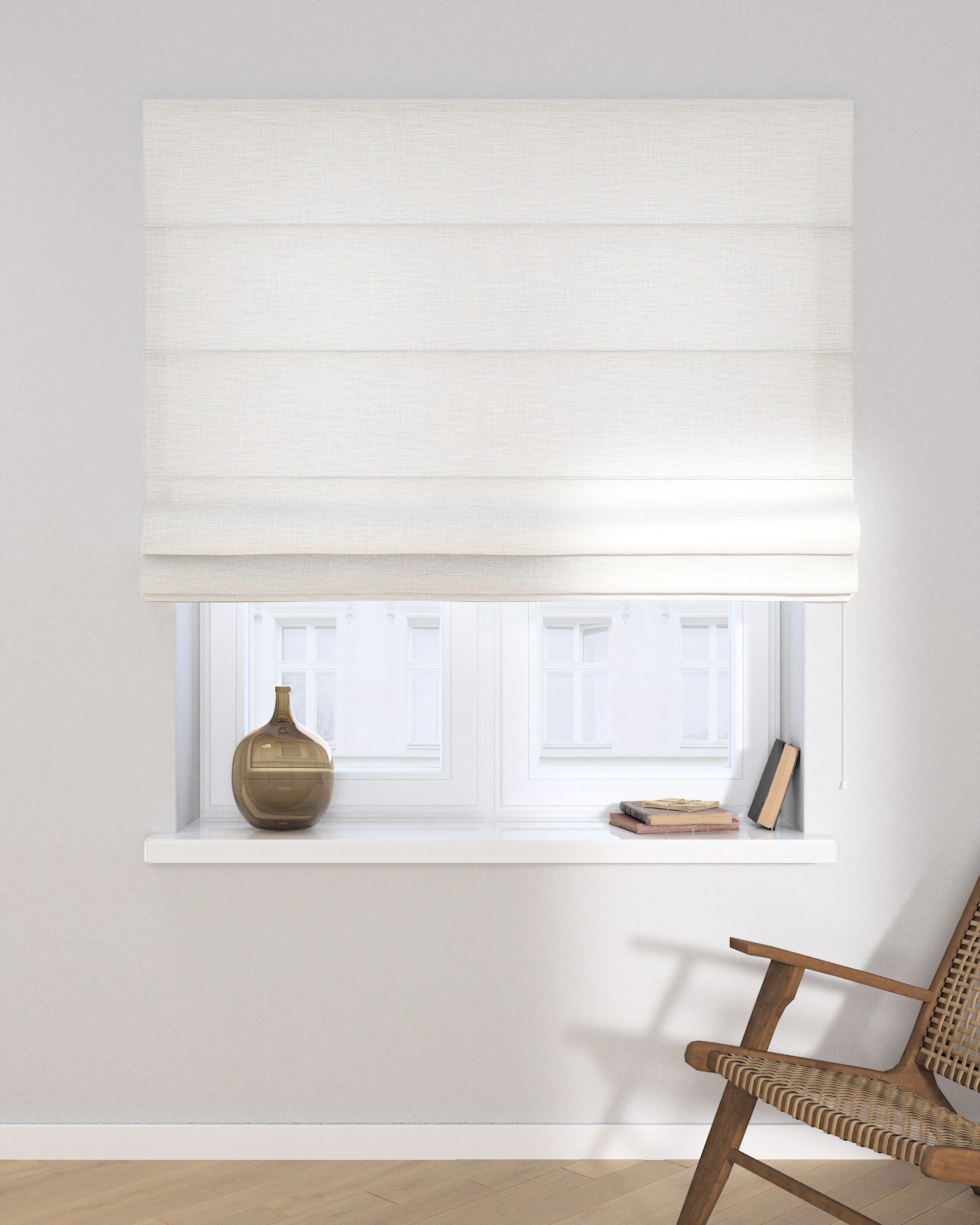 Capri Roman blind colour cream fabric structured (hover)